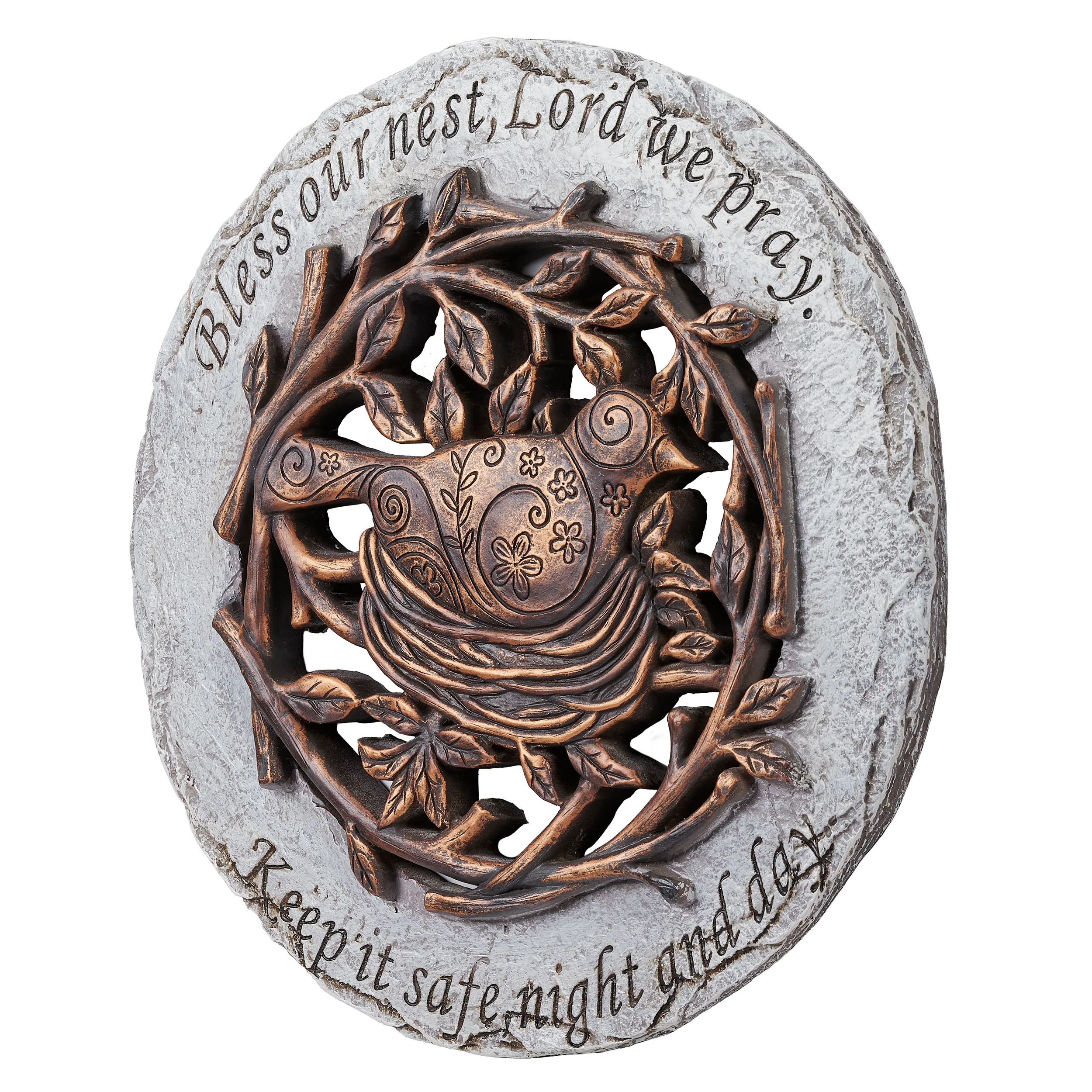 "Bless our nest, Lord we pray. Keep it safe, night and day" Garden Stone - Image 3