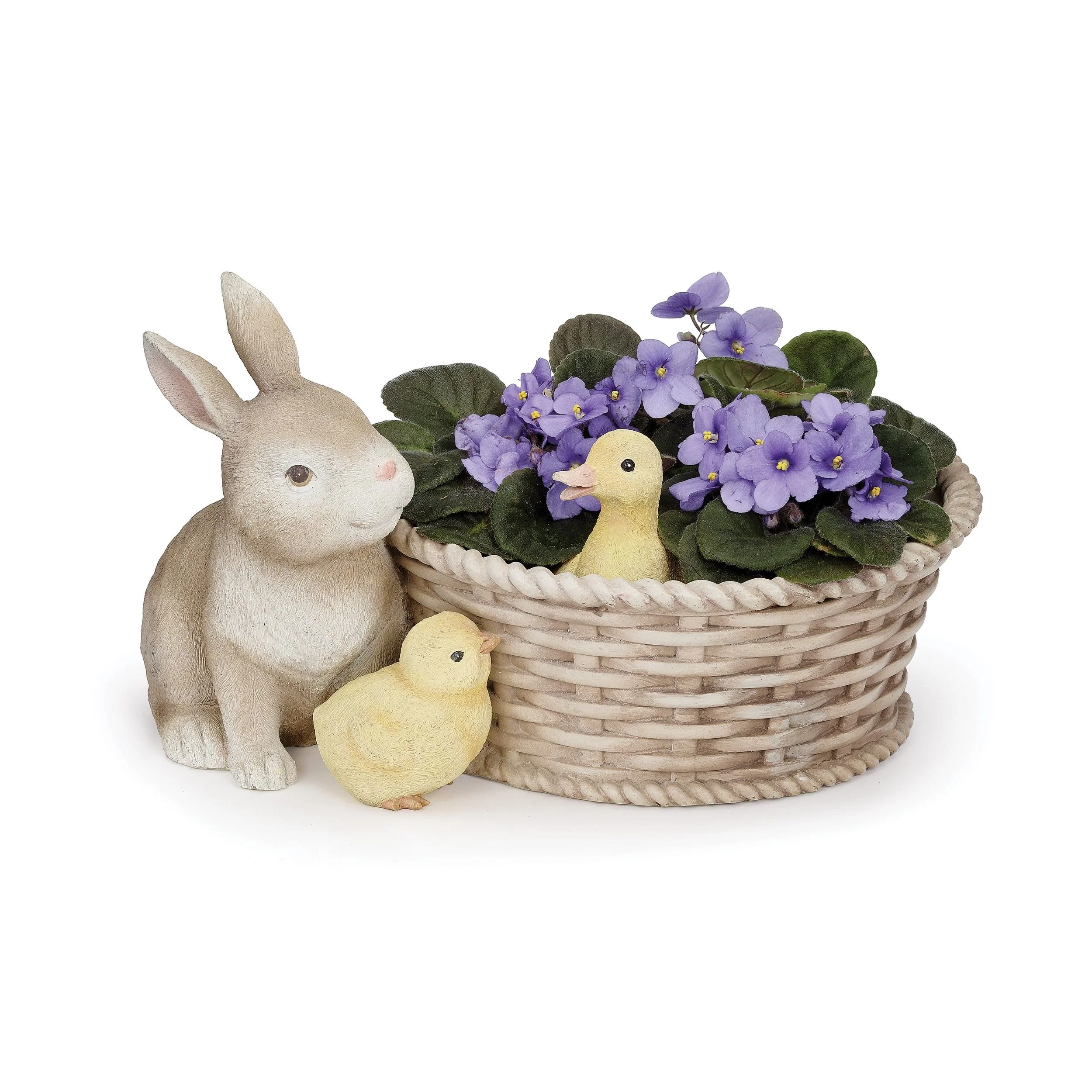 Easter Bunny, Chick, & Duck Basket Planter