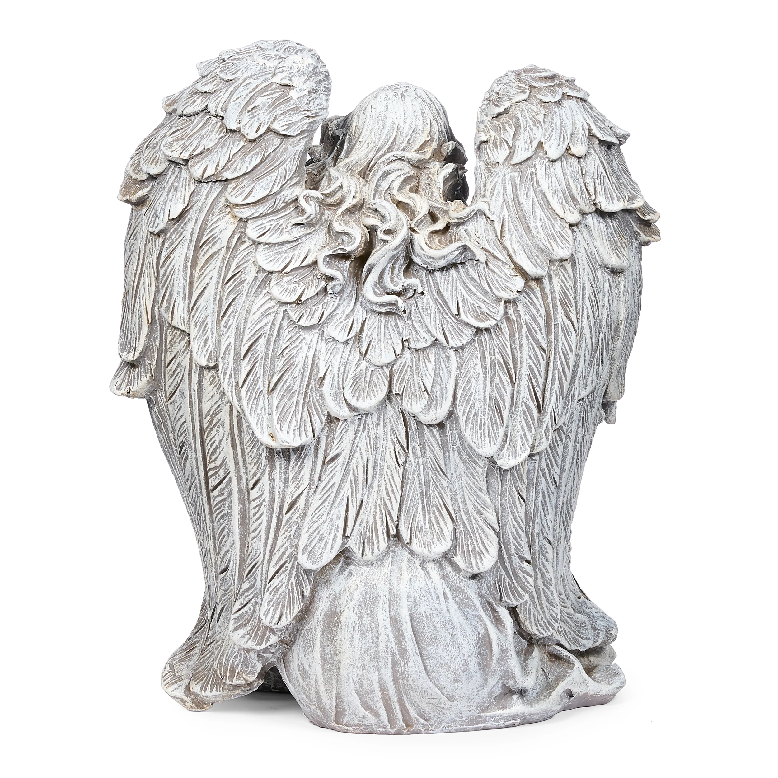 Angel with Cardinal Memorial Garden Statue - Image 4
