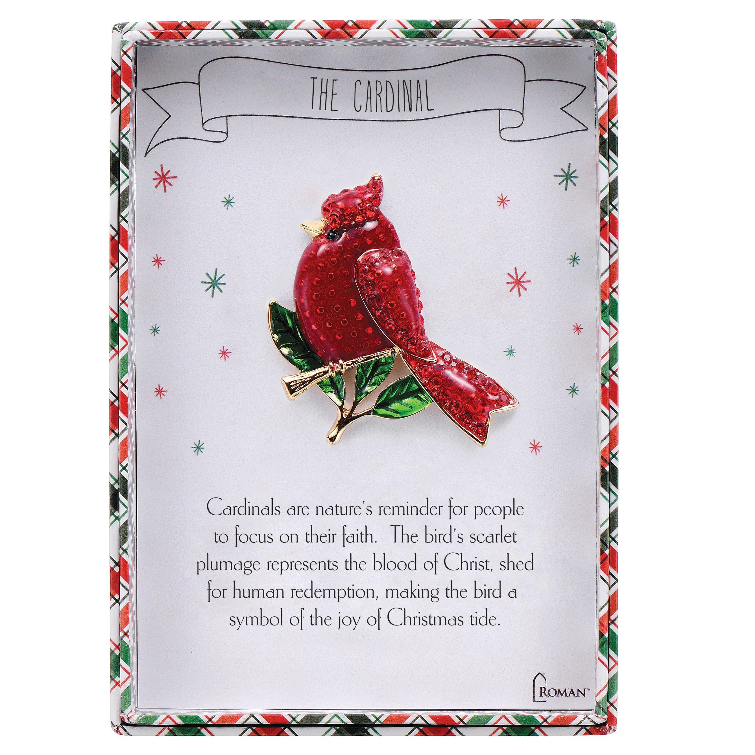 Cardinal of Faith Holiday Pin