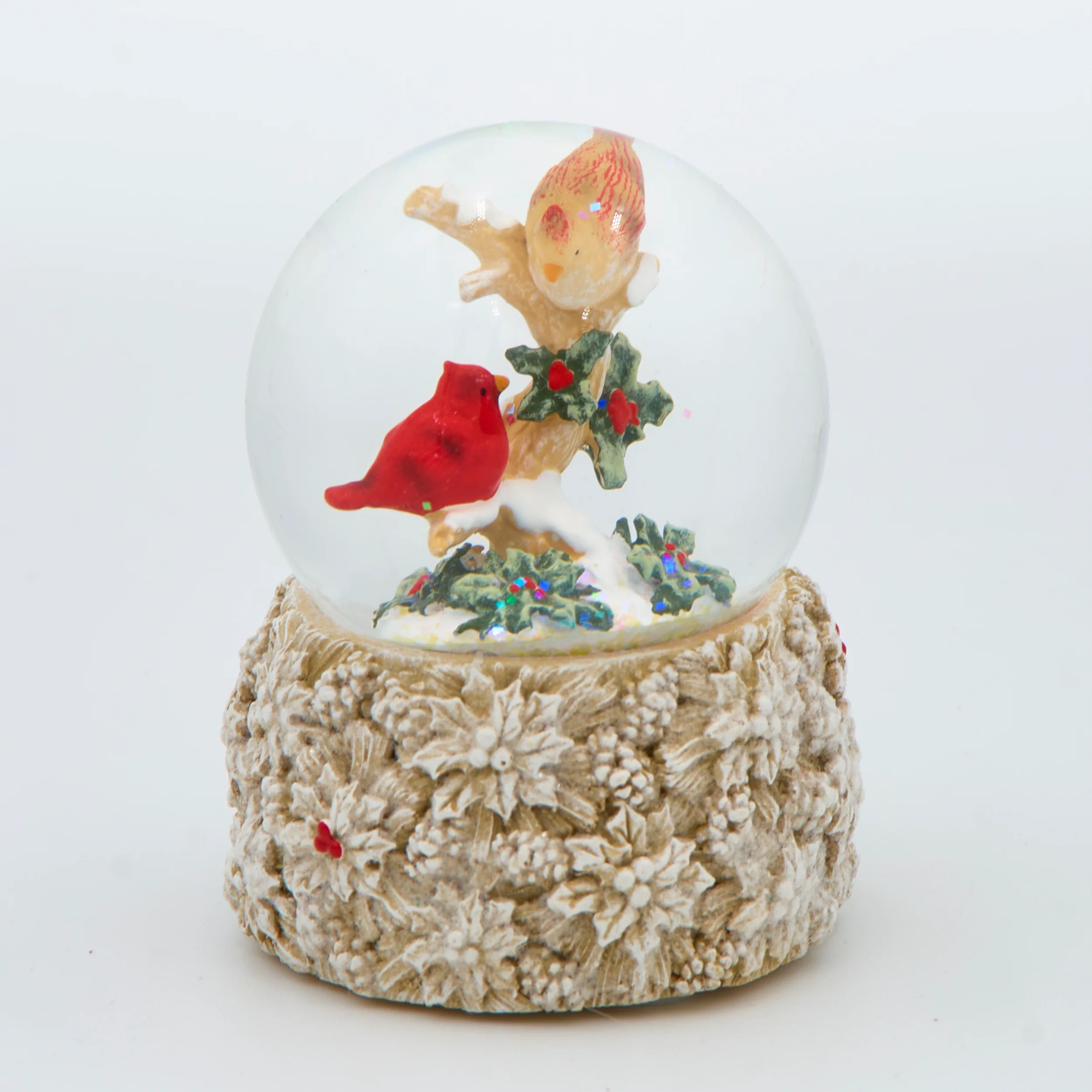 Glitterdome Cardinals with Poinsettia Accents - Image 2