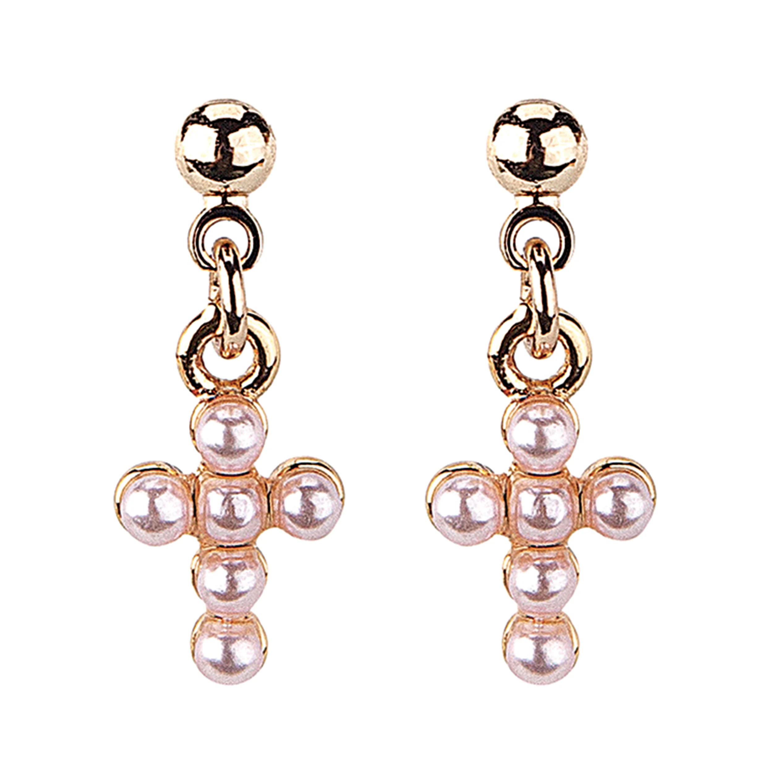 Alexa's Angels Children's Bubble Cross Earrings - Image 4