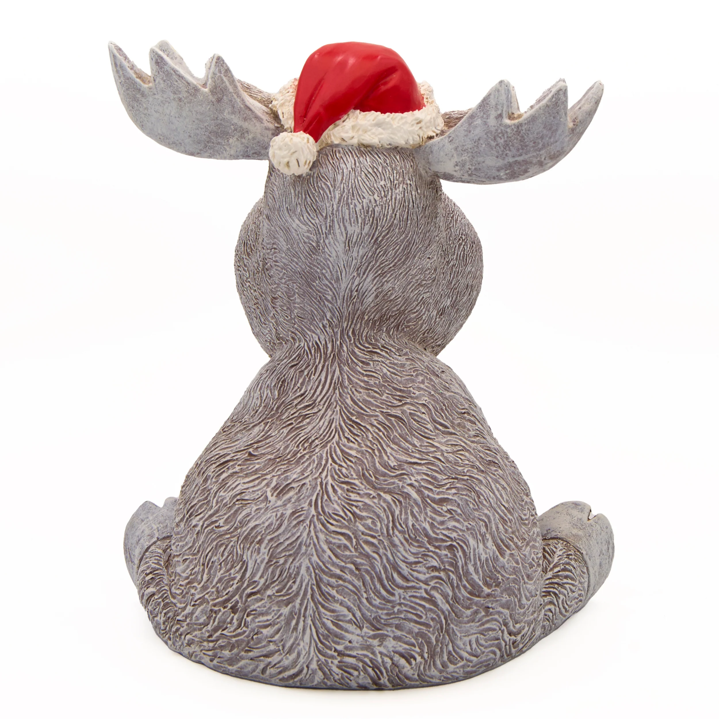 Pudgy Pals Christmas Moose Garden Statue - Image 3
