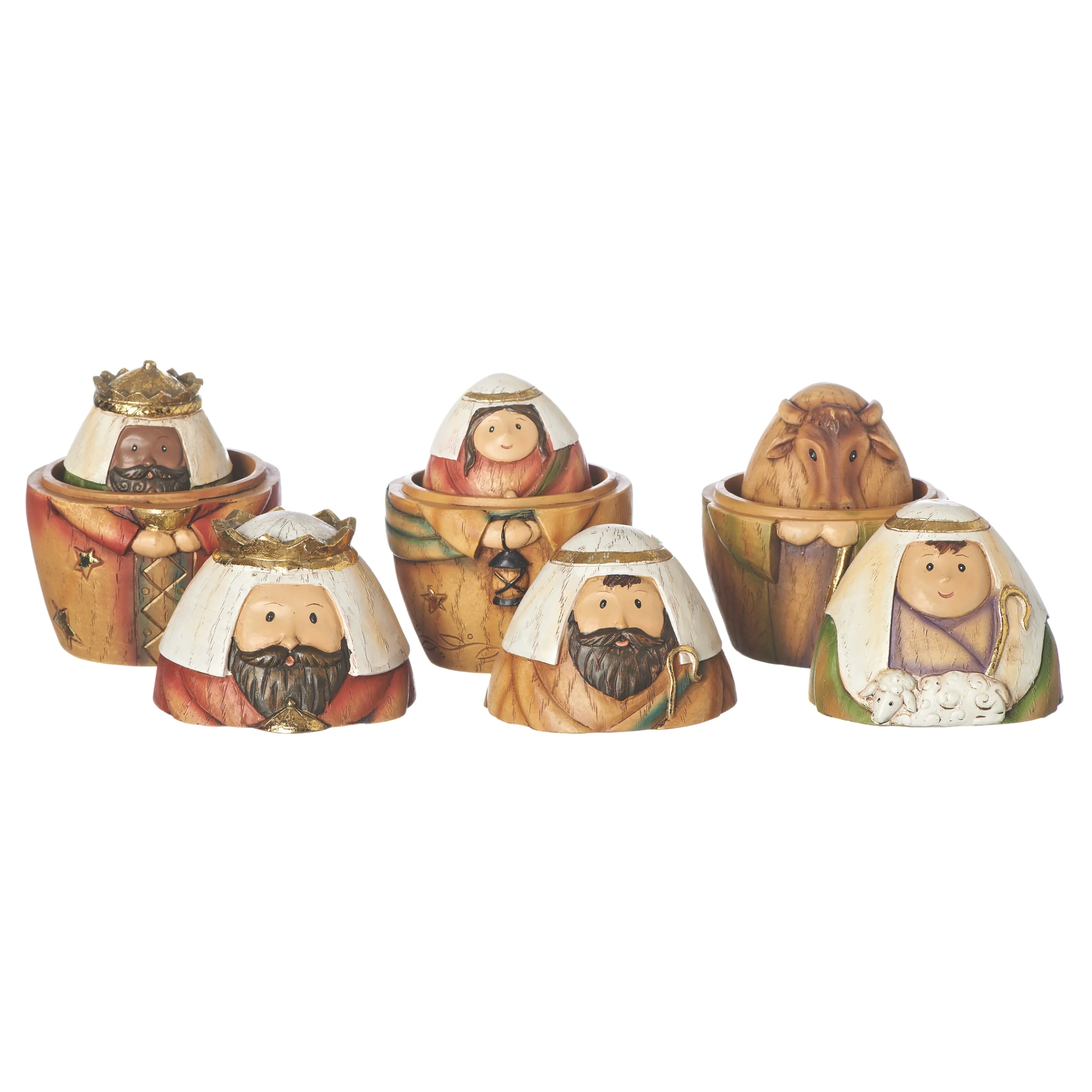 Colorful Nativity Nesting Set - Image 2