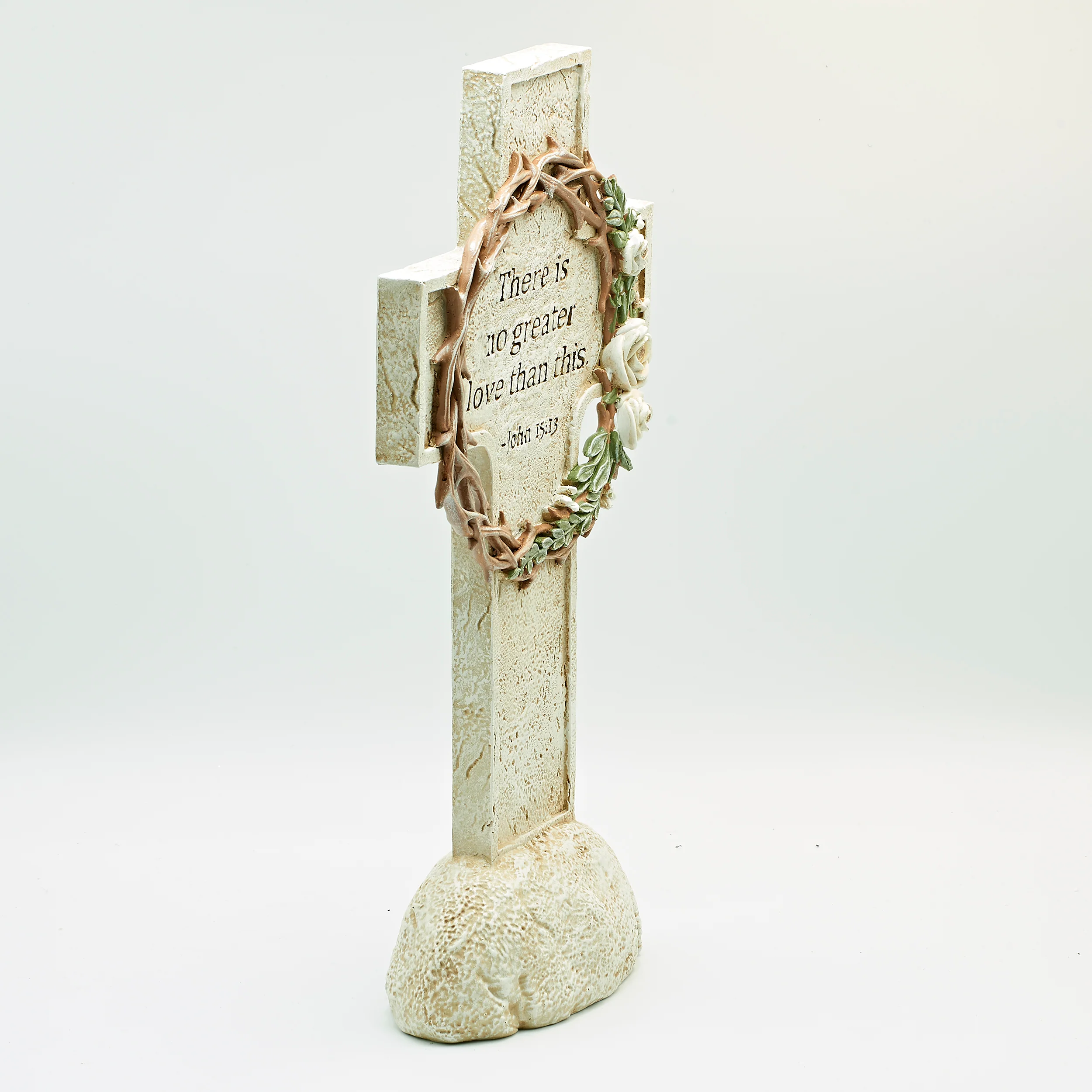 Crown of Thorns Table Cross- John 15:13 - Image 2