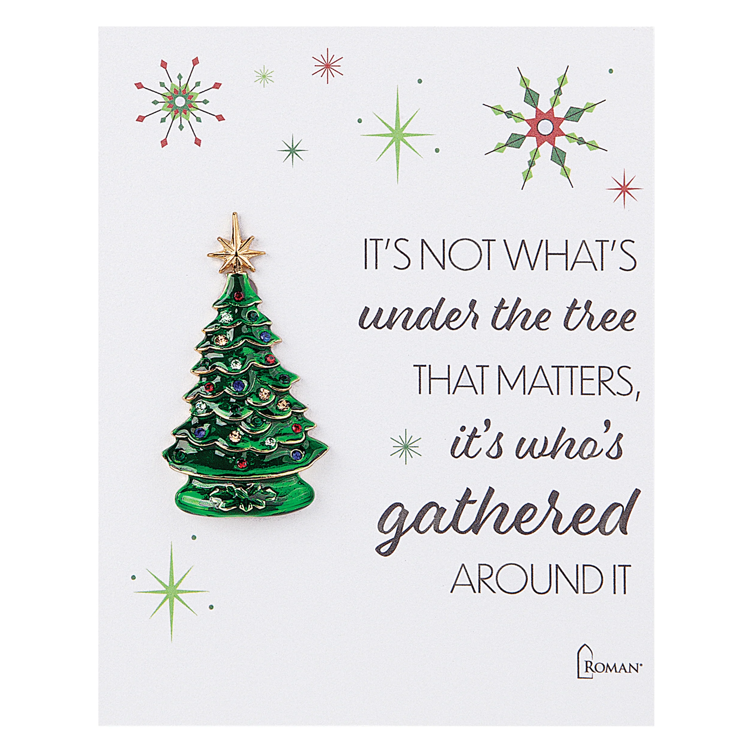 Festive Evergreen Christmas Tree Pin