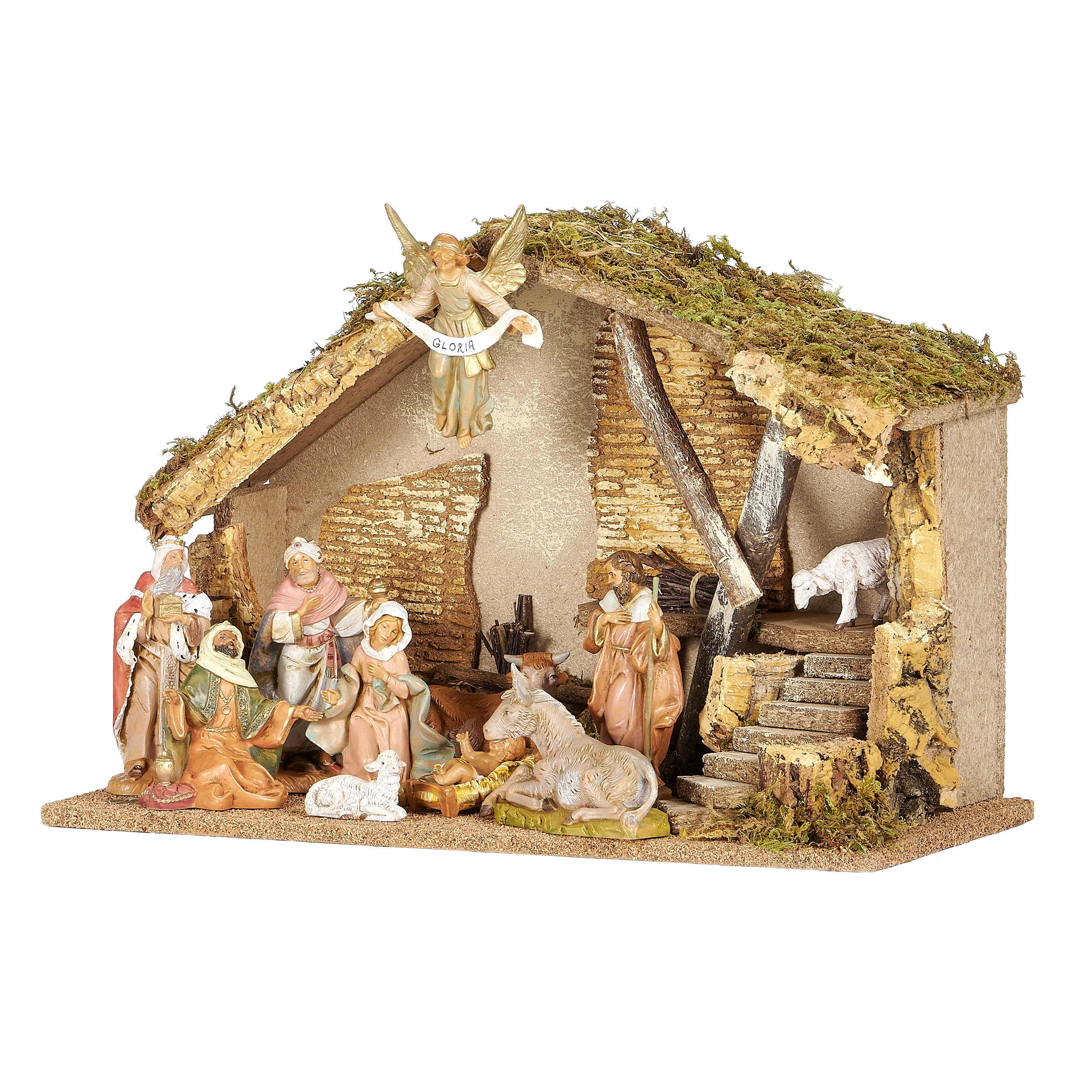 Fontanini 11-PC Nativity Set with Italian Stable - 5" Scale - Image 2