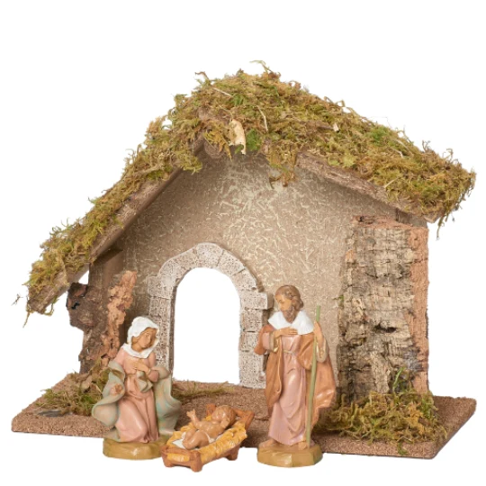 Fontanini 3-PC Nativity Starter Set with Italian Stable - 5" Scale - Image 2