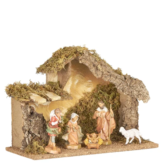 Fontanini 5-PC Nativity Set with Italian Stable - 5" Scale - Image 3