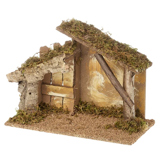 Fontanini 5" Scale Slanted Birch Italian Stable - Image 3