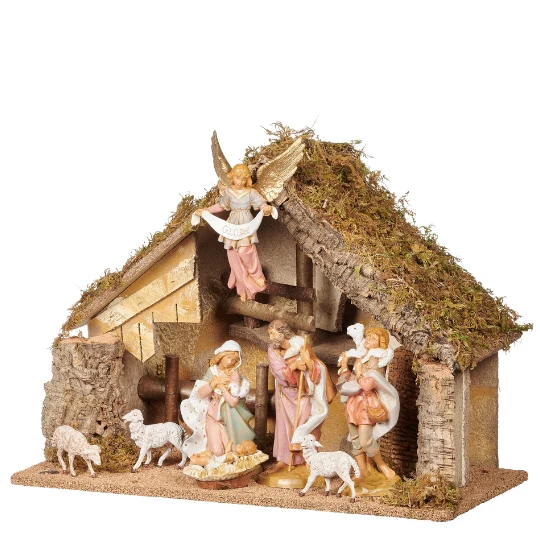 Fontanini 8-PC Nativity Set with Italian Stable - 7.5" Scale - Image 2