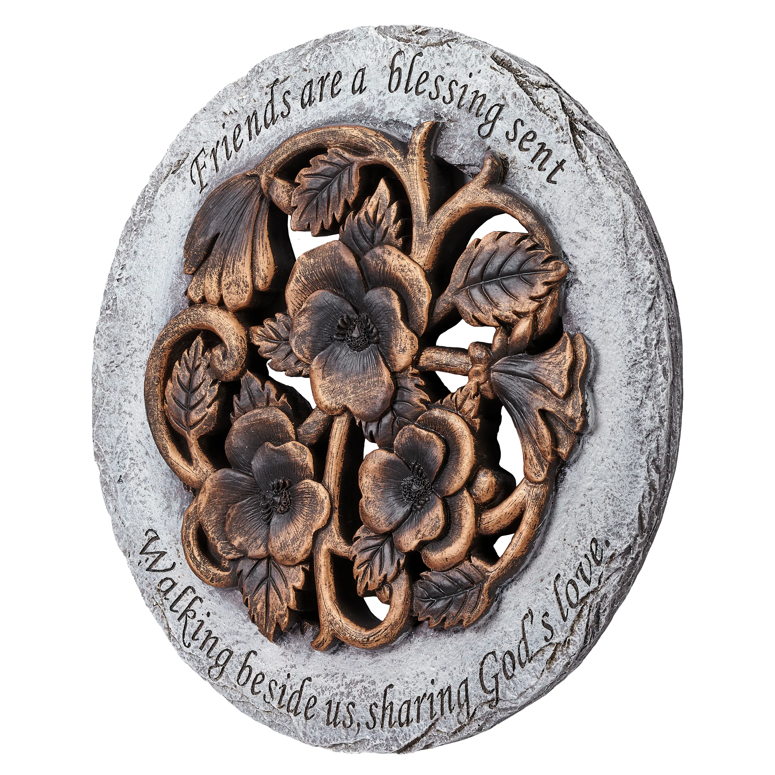 “Friends are a blessing sent, walking beside us, sharing God’s love” Garden Stone - Image 3