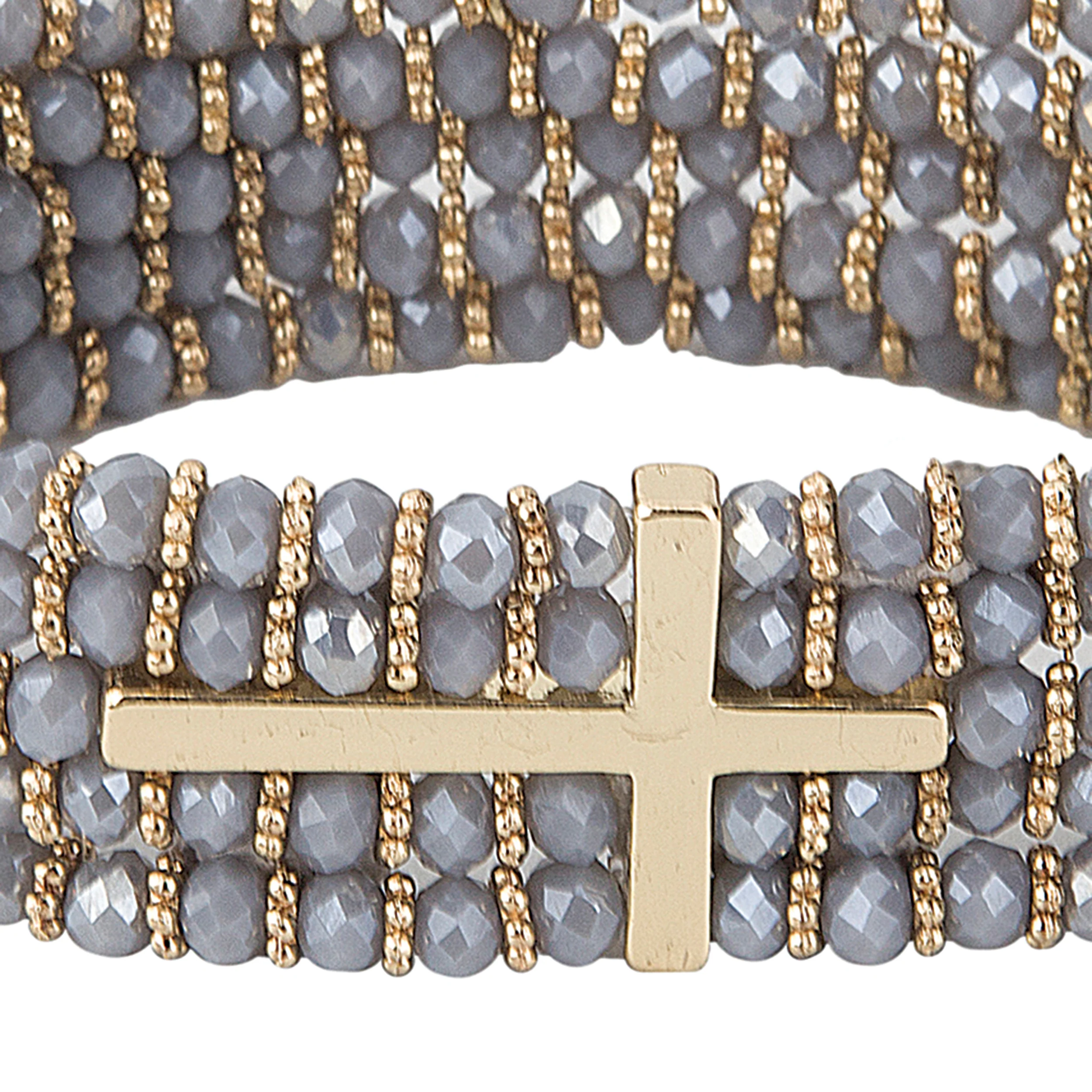 Alexa's Angels Gold Crystal Side Cross Bracelet - Image 10