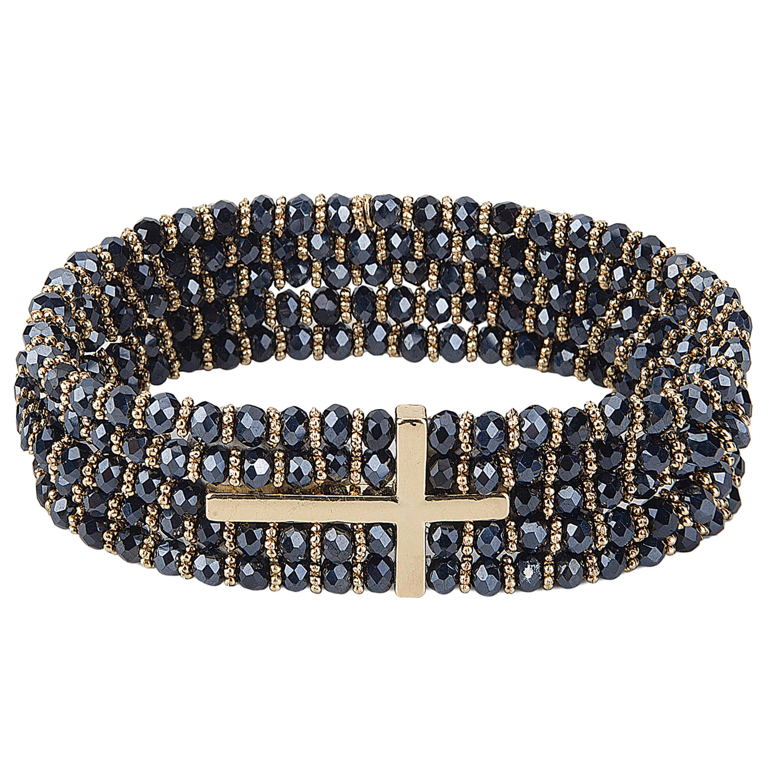 Alexa's Angels Gold Crystal Side Cross Bracelet - Image 5