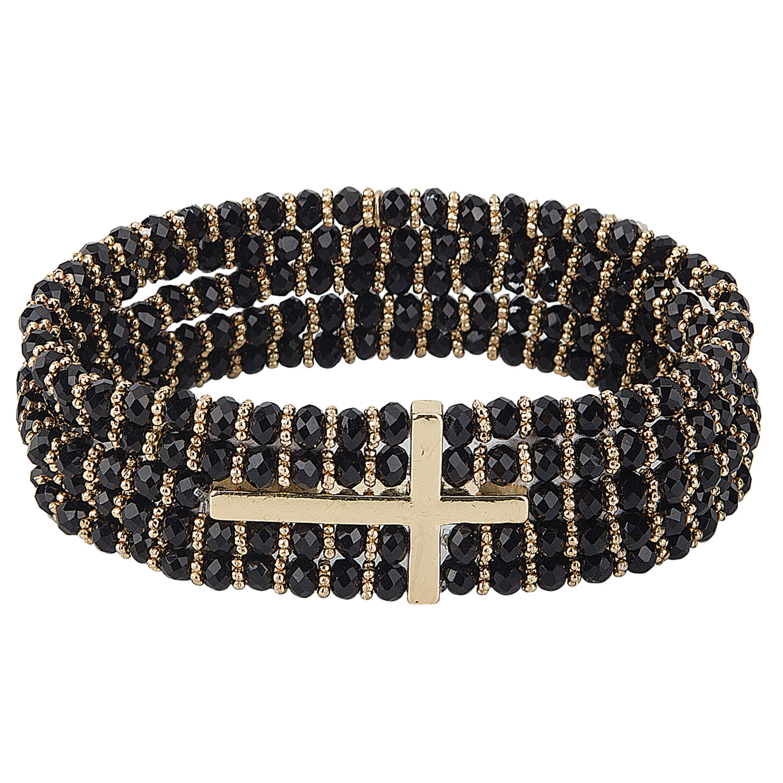 Alexa's Angels Gold Crystal Side Cross Bracelet - Image 7