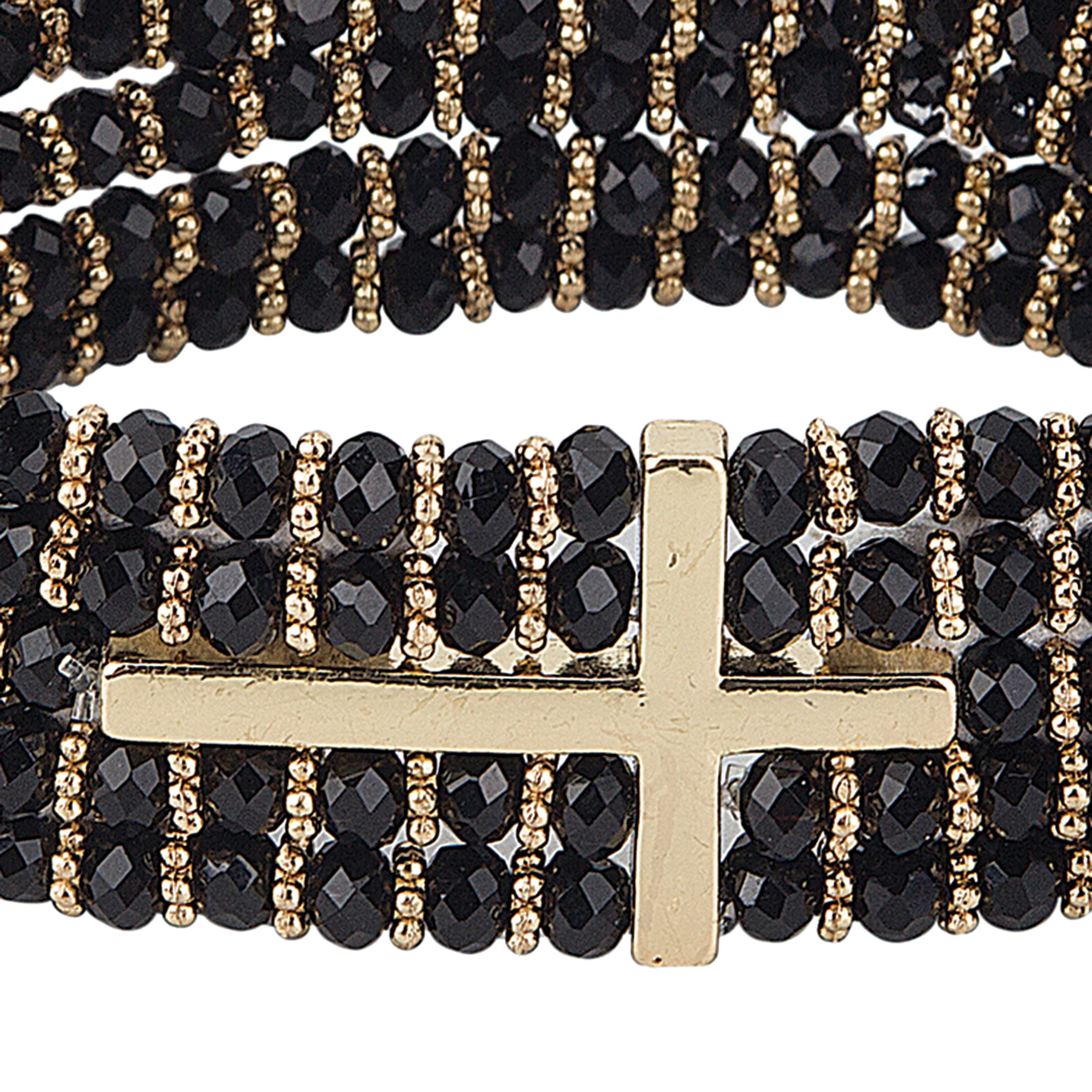 Alexa's Angels Gold Crystal Side Cross Bracelet - Image 8