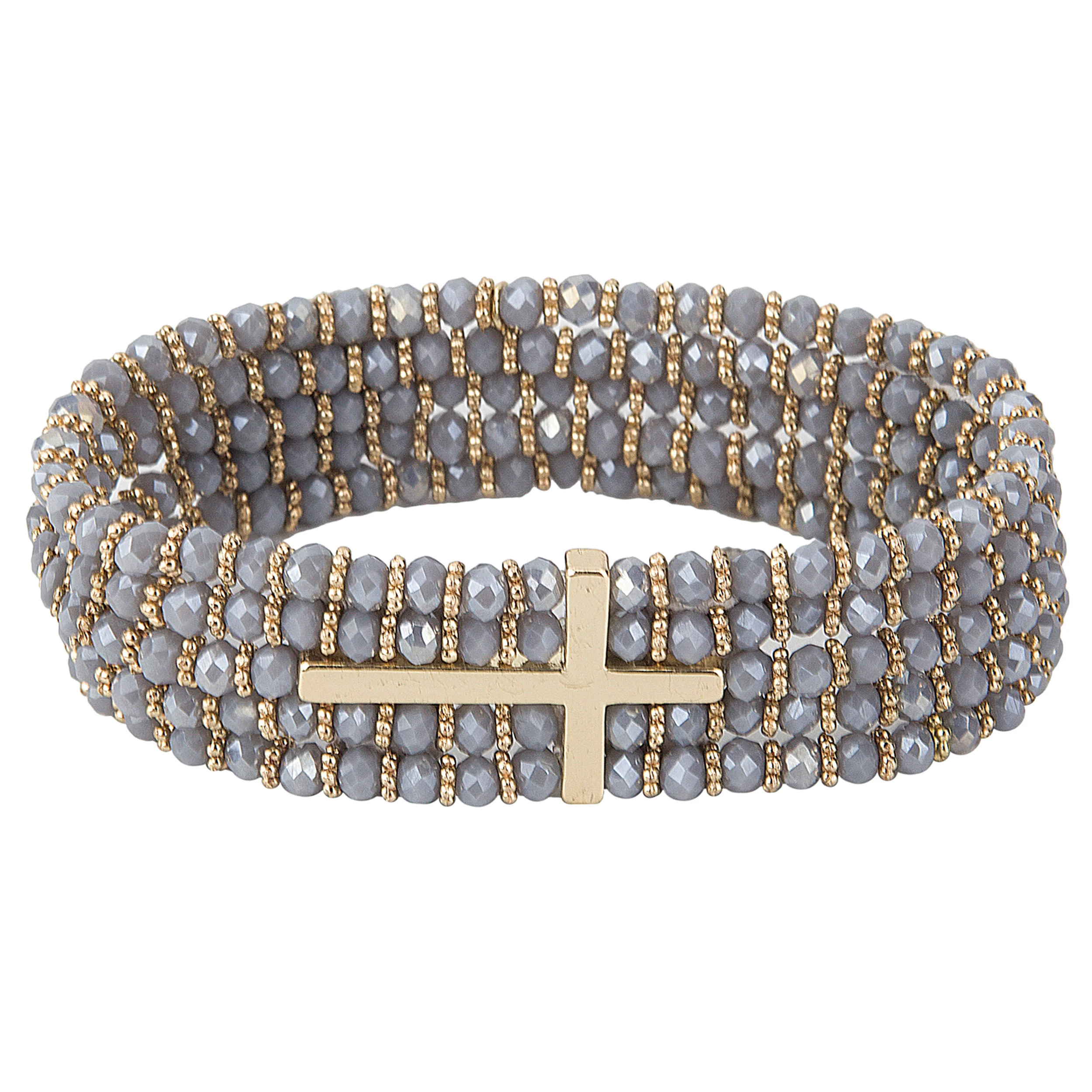Alexa's Angels Gold Crystal Side Cross Bracelet - Image 9