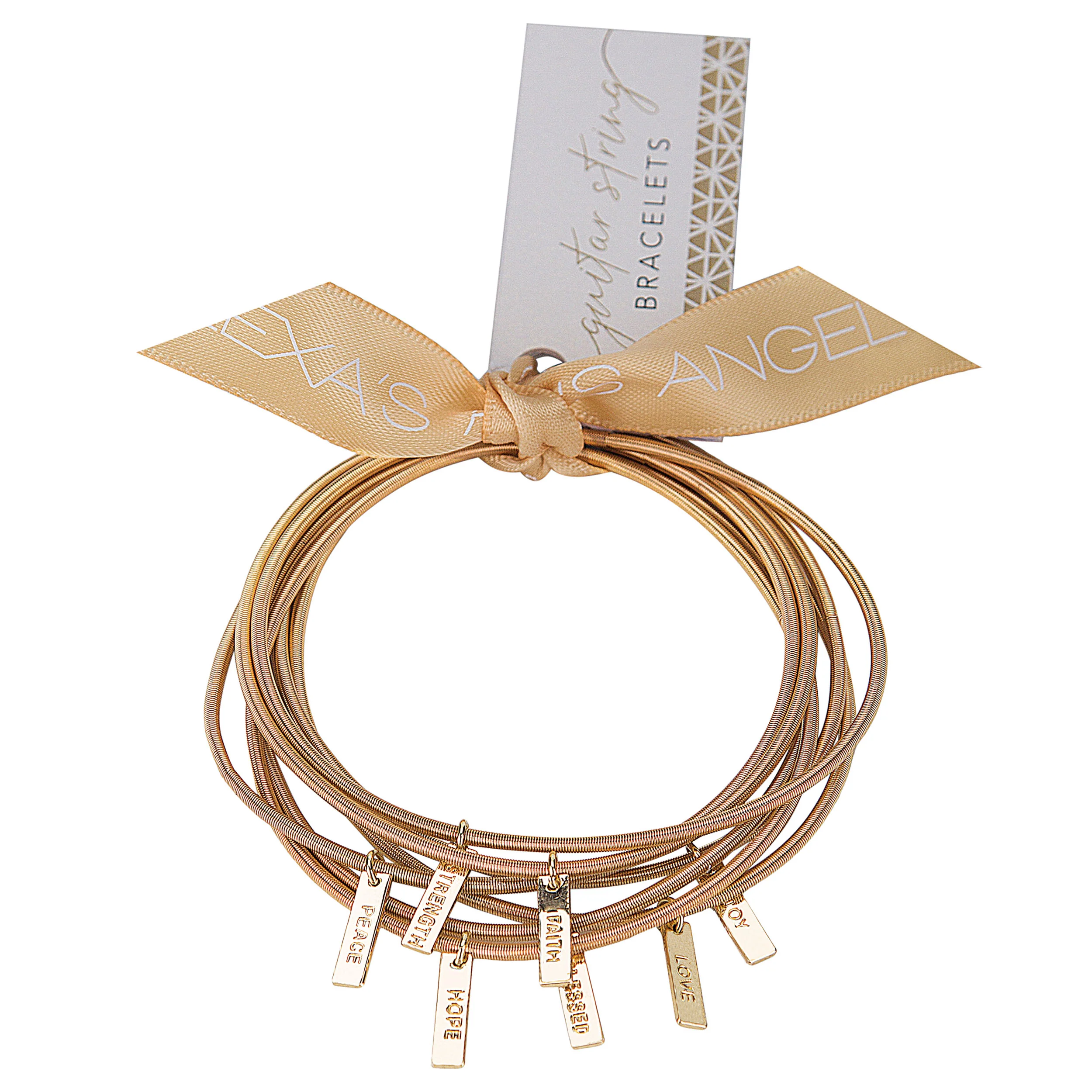 Alexa's Angels Guitar String Intention Bracelet with Charms