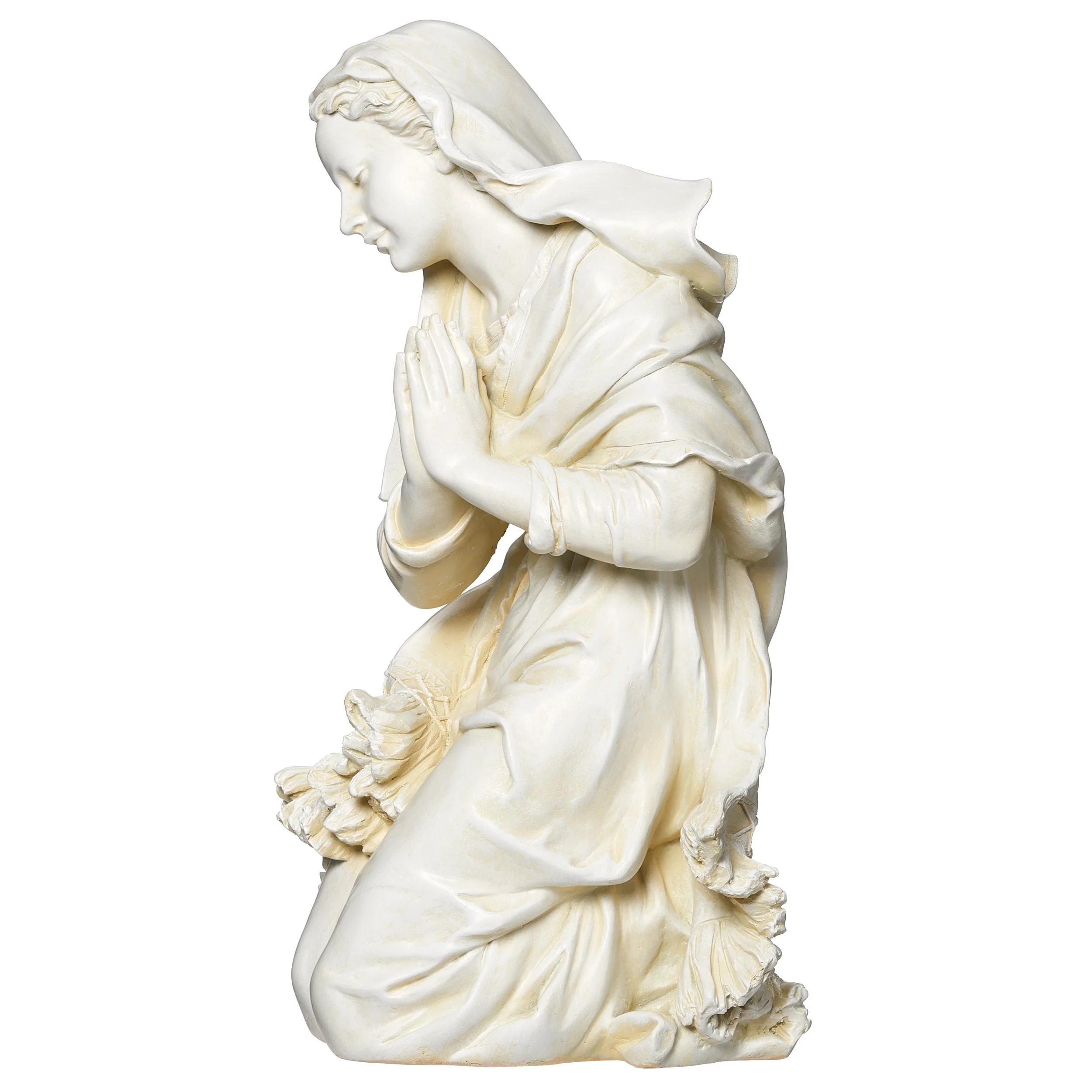 Joseph’s Studio Ivory Praying Mary Garden Statue - 27" Scale - Image 3