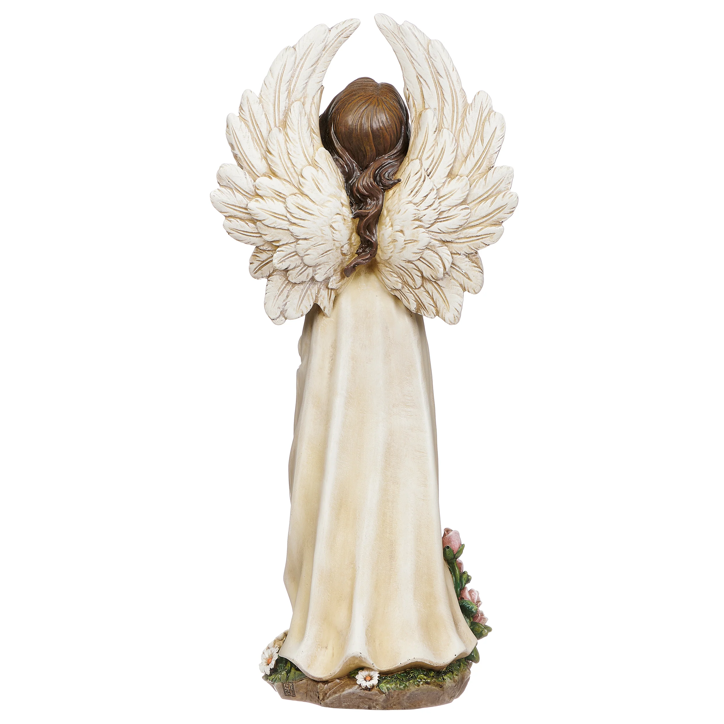 Joseph's Studio Angel Standing with Dove Garden Statue - Image 4