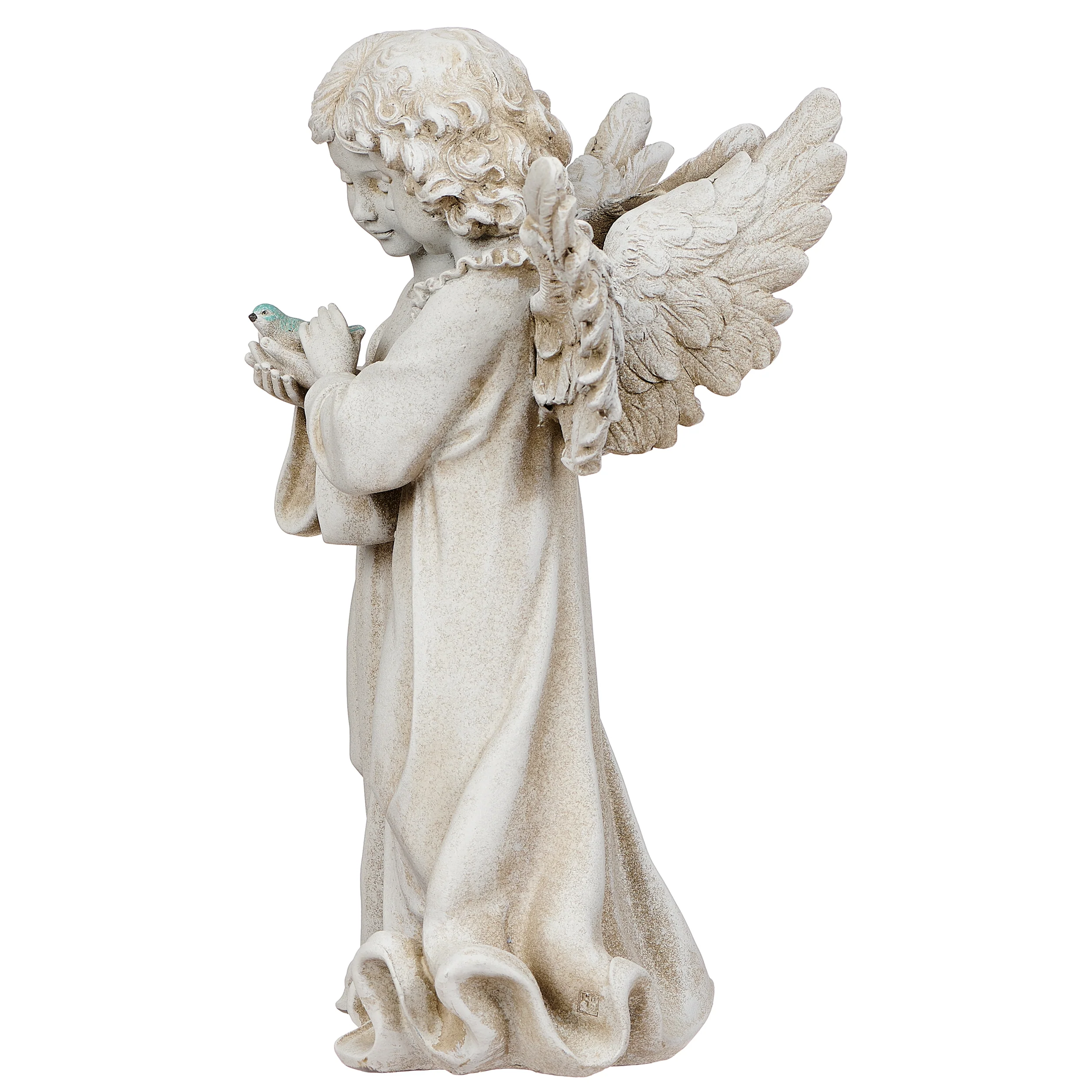 Joseph's Studio Angels With Bird Garden Statue - Image 4