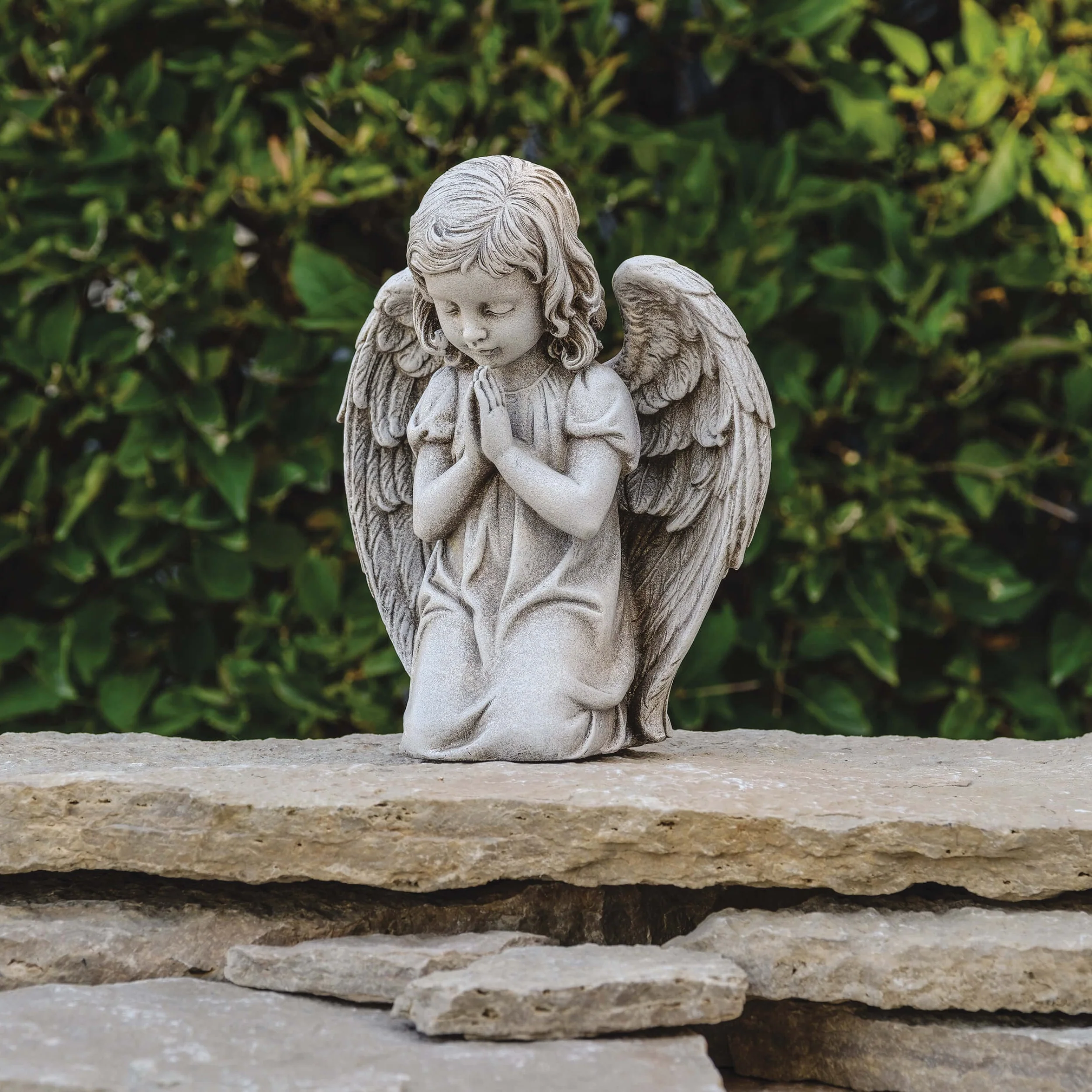 Joseph's Studio Kneeling Angel Garden Statue - Image 2