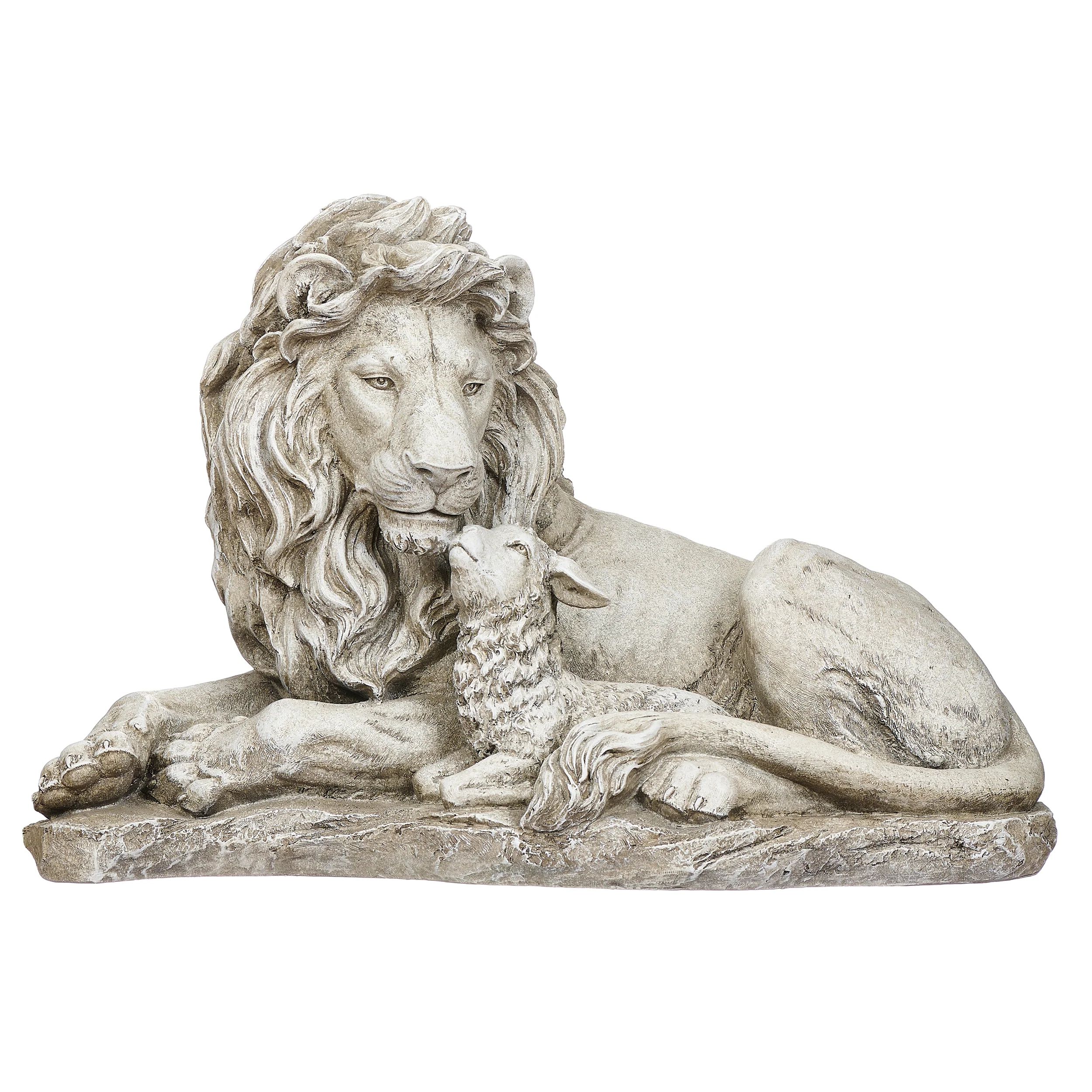 Joseph's Studio Lion & Lamb Garden Statue - Image 2