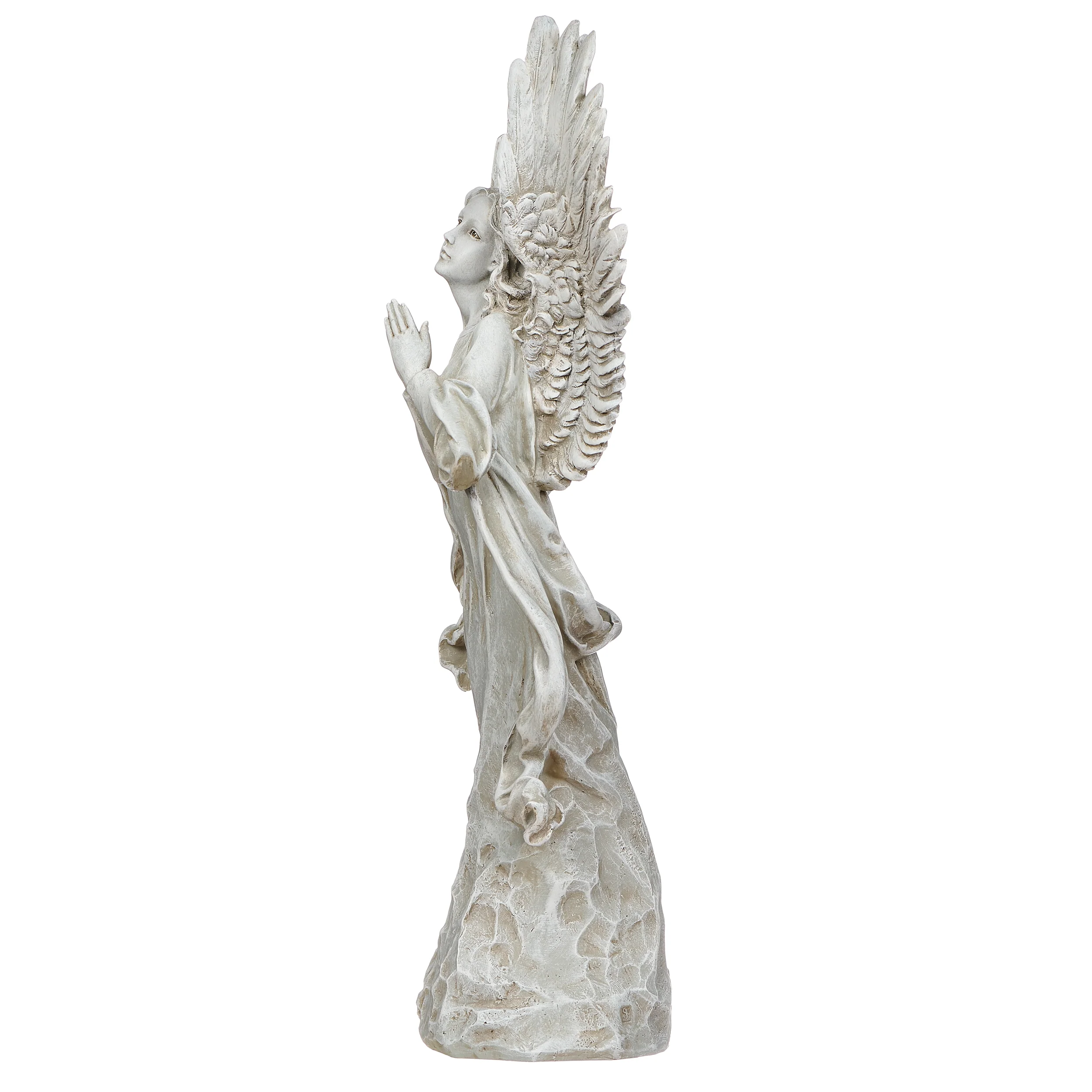 Joseph's Studio Praying Angel with Upswept Wings Garden Statue - Image 4