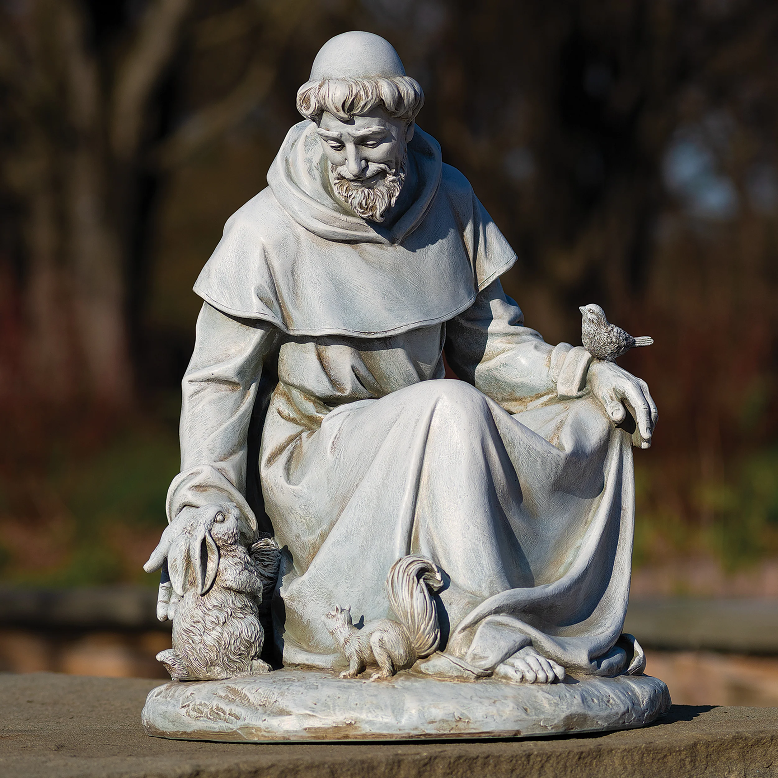 Joseph's Studio Seated St. Francis Garden Statue