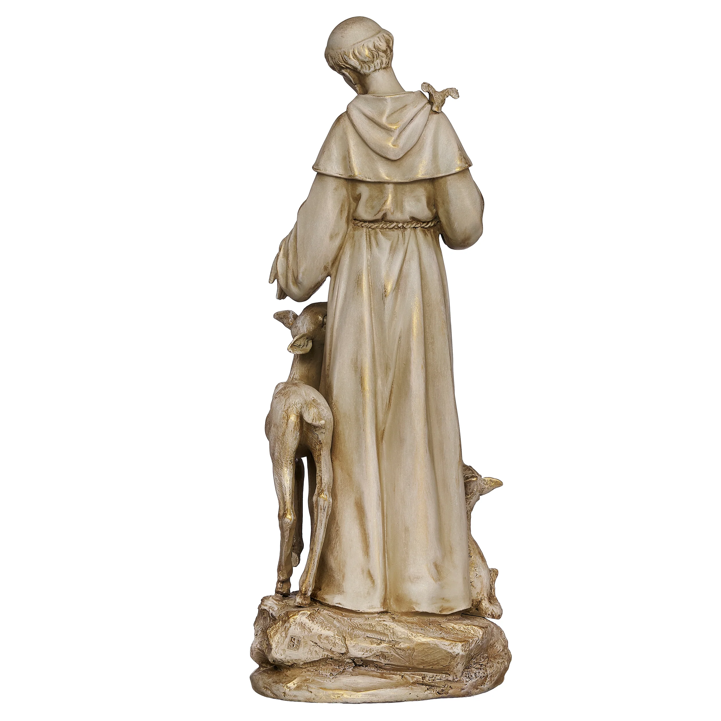 Joseph's Studio St. Francis Figure with Antique Gold Finish - Renaissance Collection - Image 3