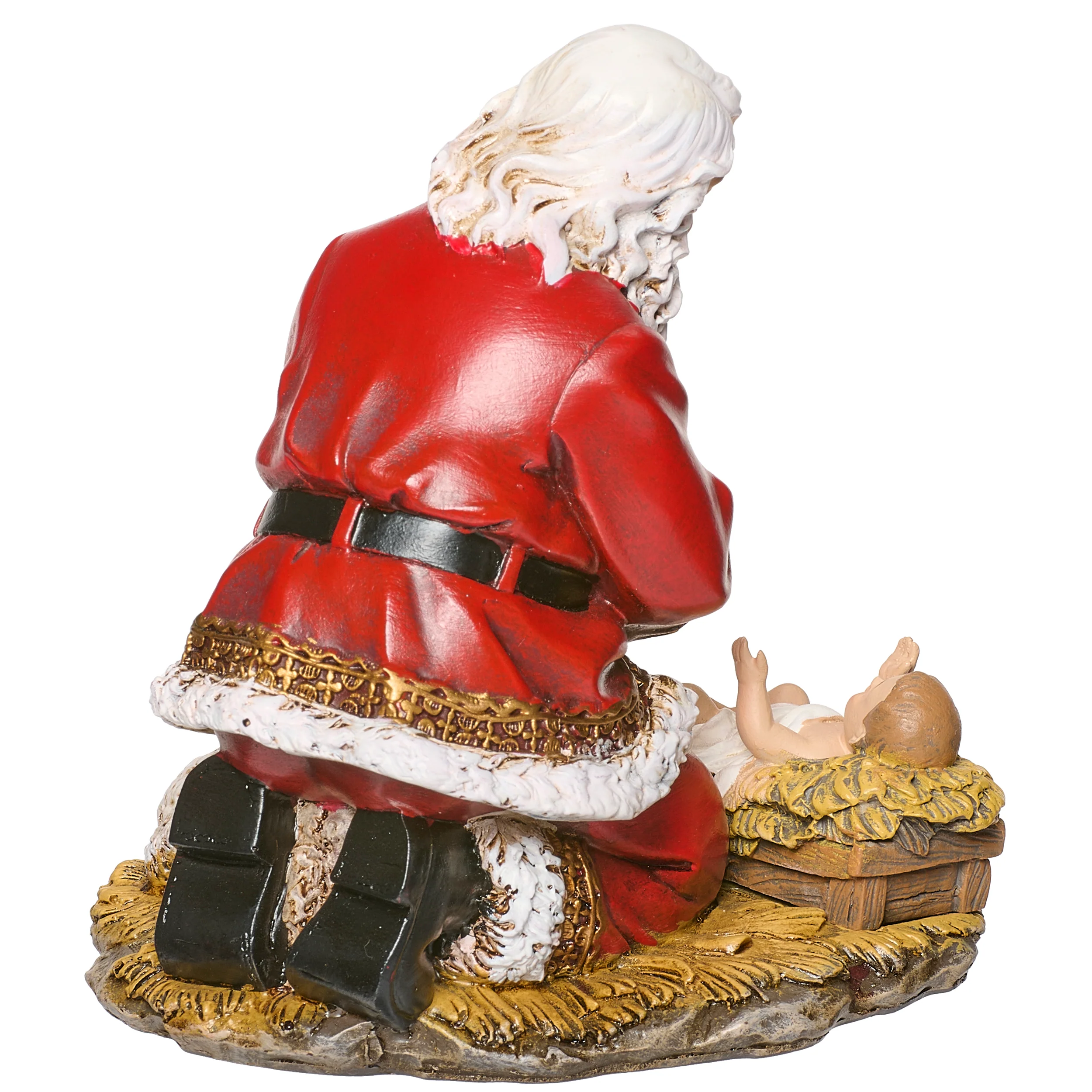 Joseph's Studio Kneeling Santa Figure with Baby Jesus - Image 2