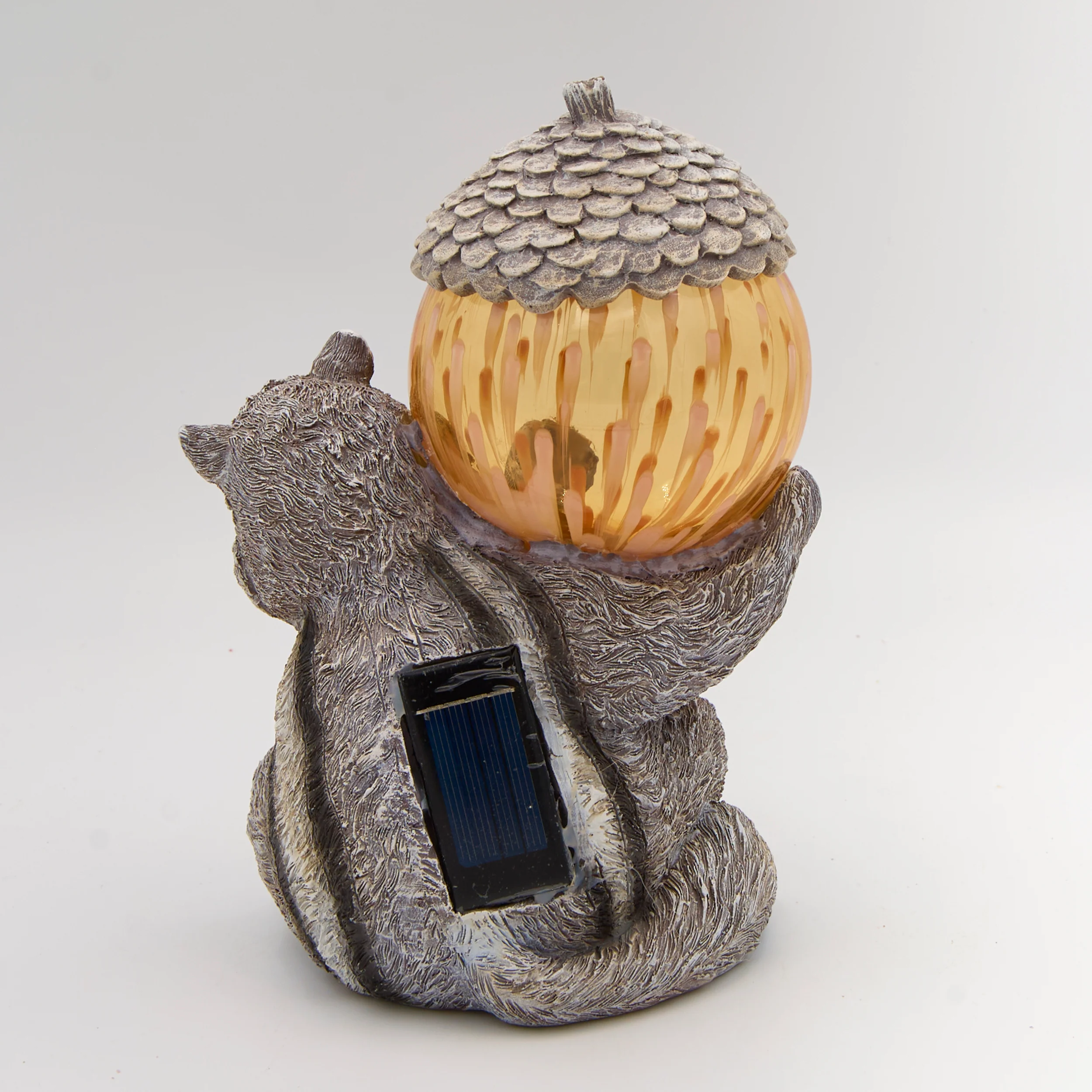 Pudgy Pals Solar-Powered Chipmunk Garden Statue - Image 3