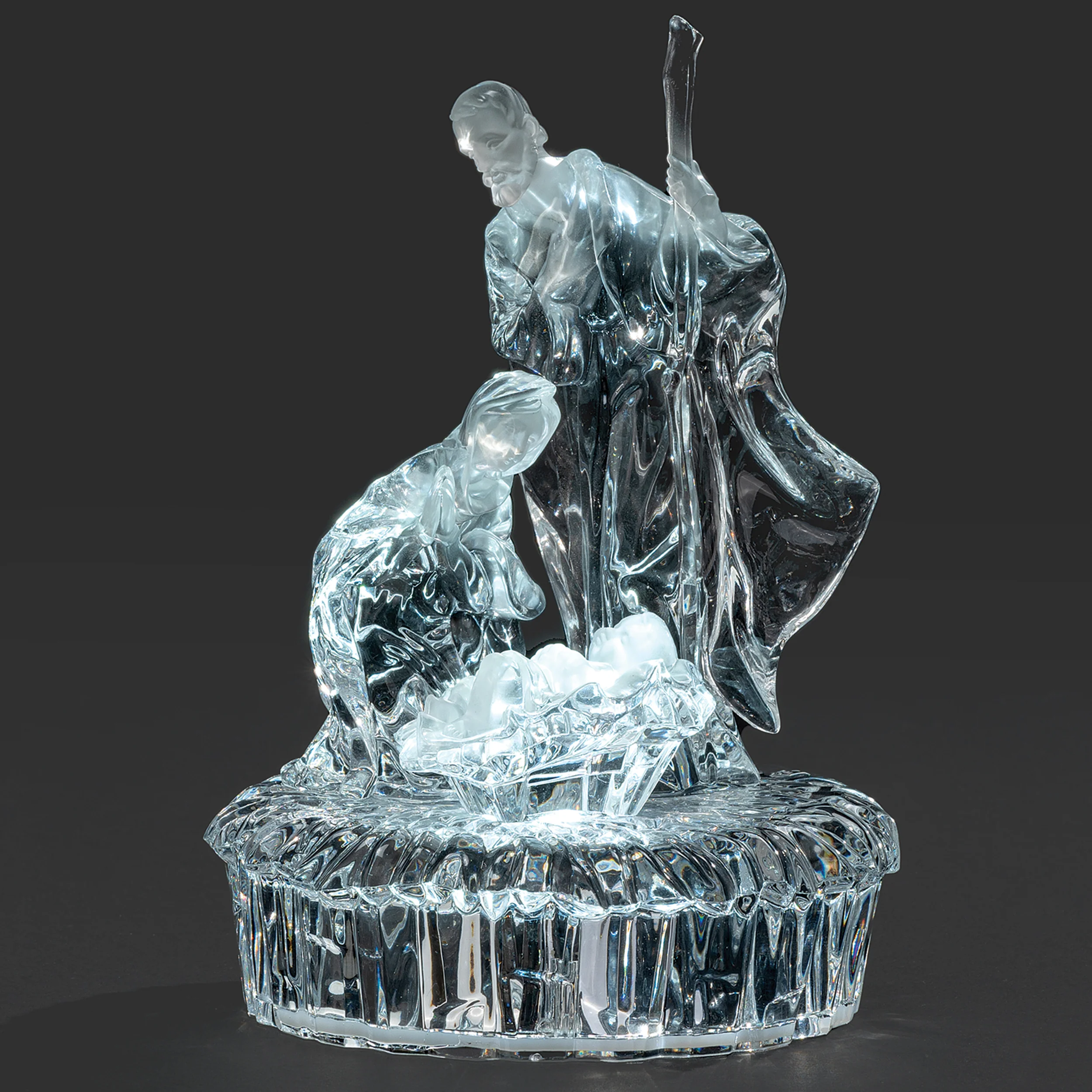 Lighted Acrylic Holy Family Nativity Scene