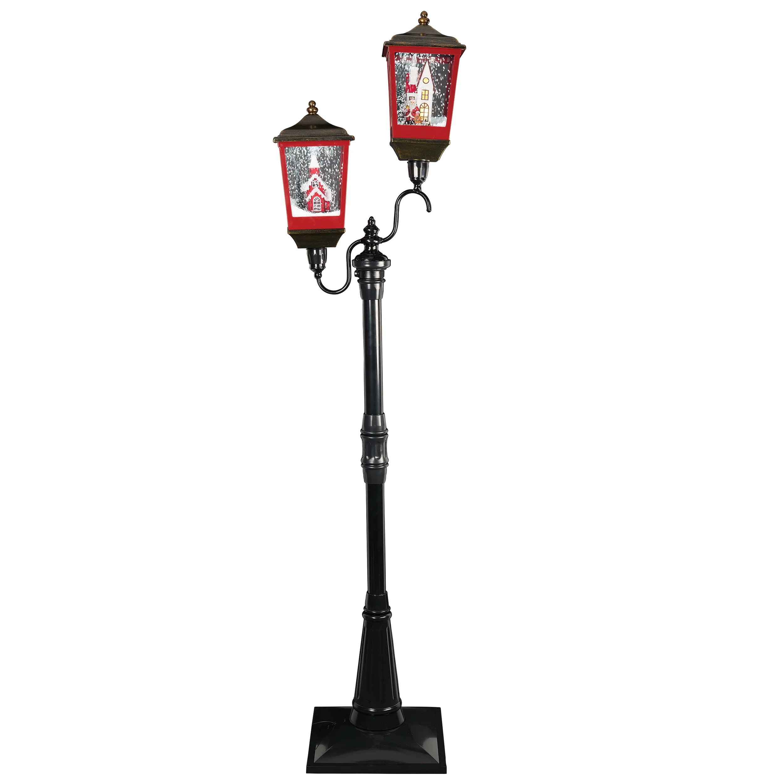 Amusements Lighted Musical Double Lamppost with Christmas Village