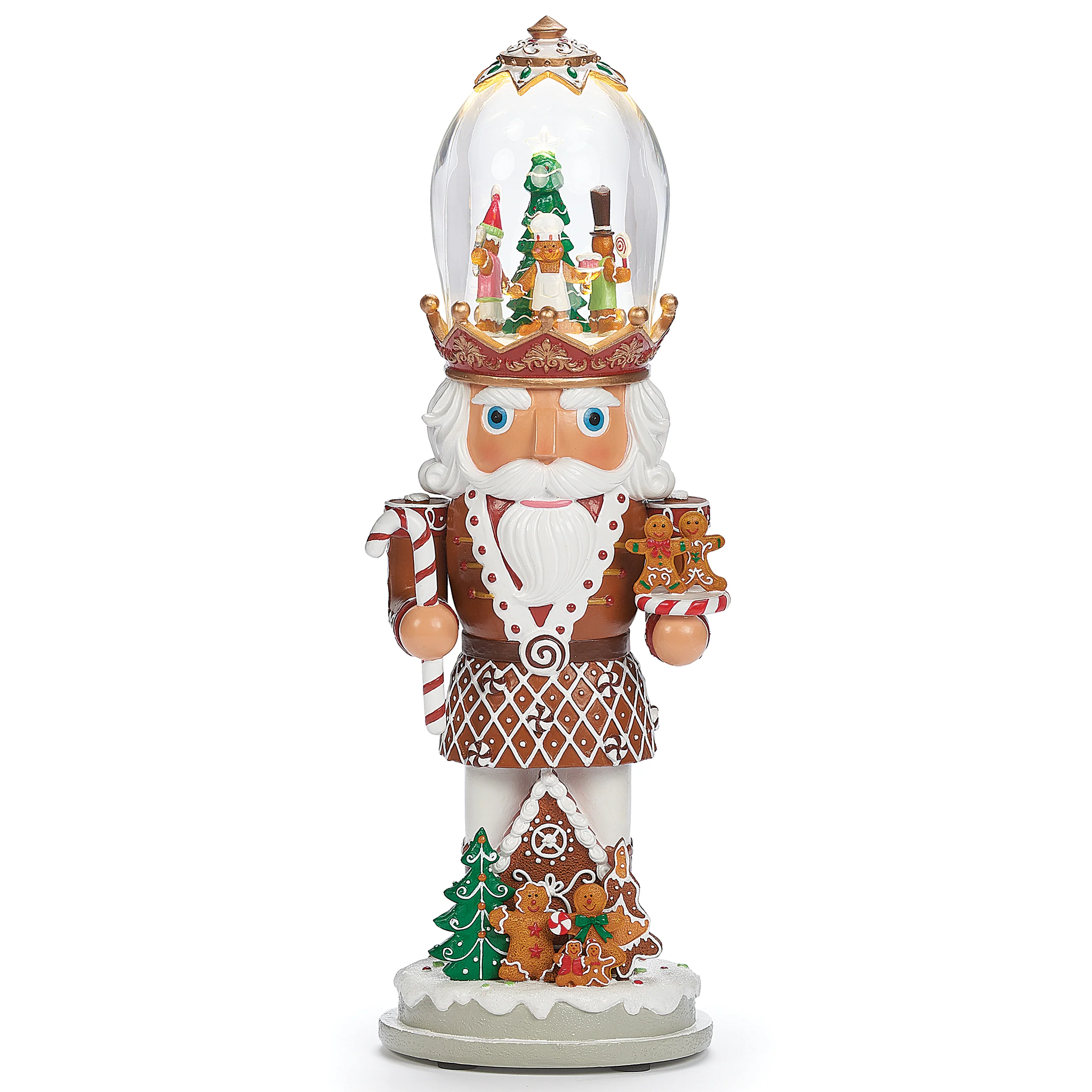 Amusements Gingerbread Nutcracker Lighted Musical with Rotating Scene Hat