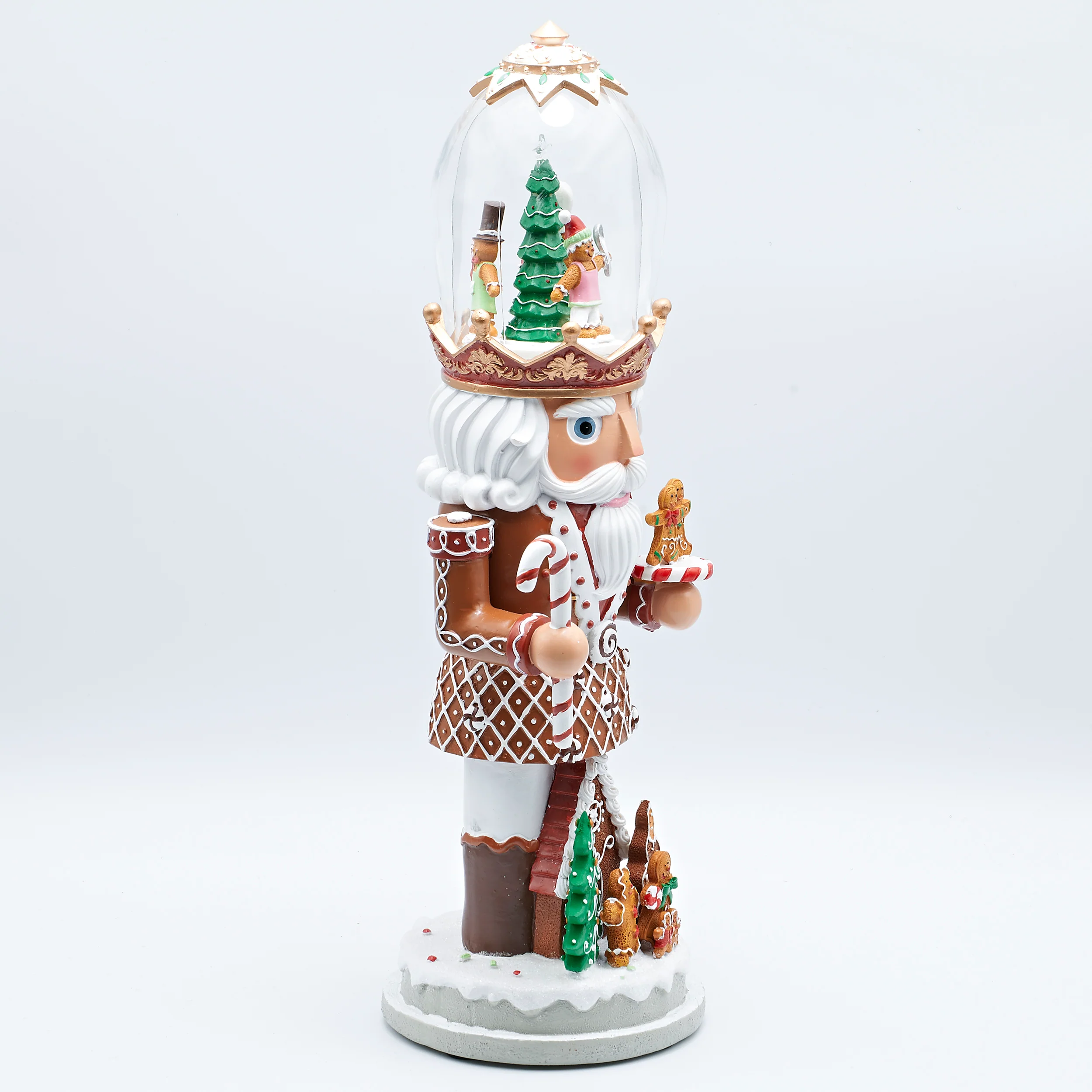 Amusements Gingerbread Nutcracker Lighted Musical with Rotating Scene Hat - Image 2