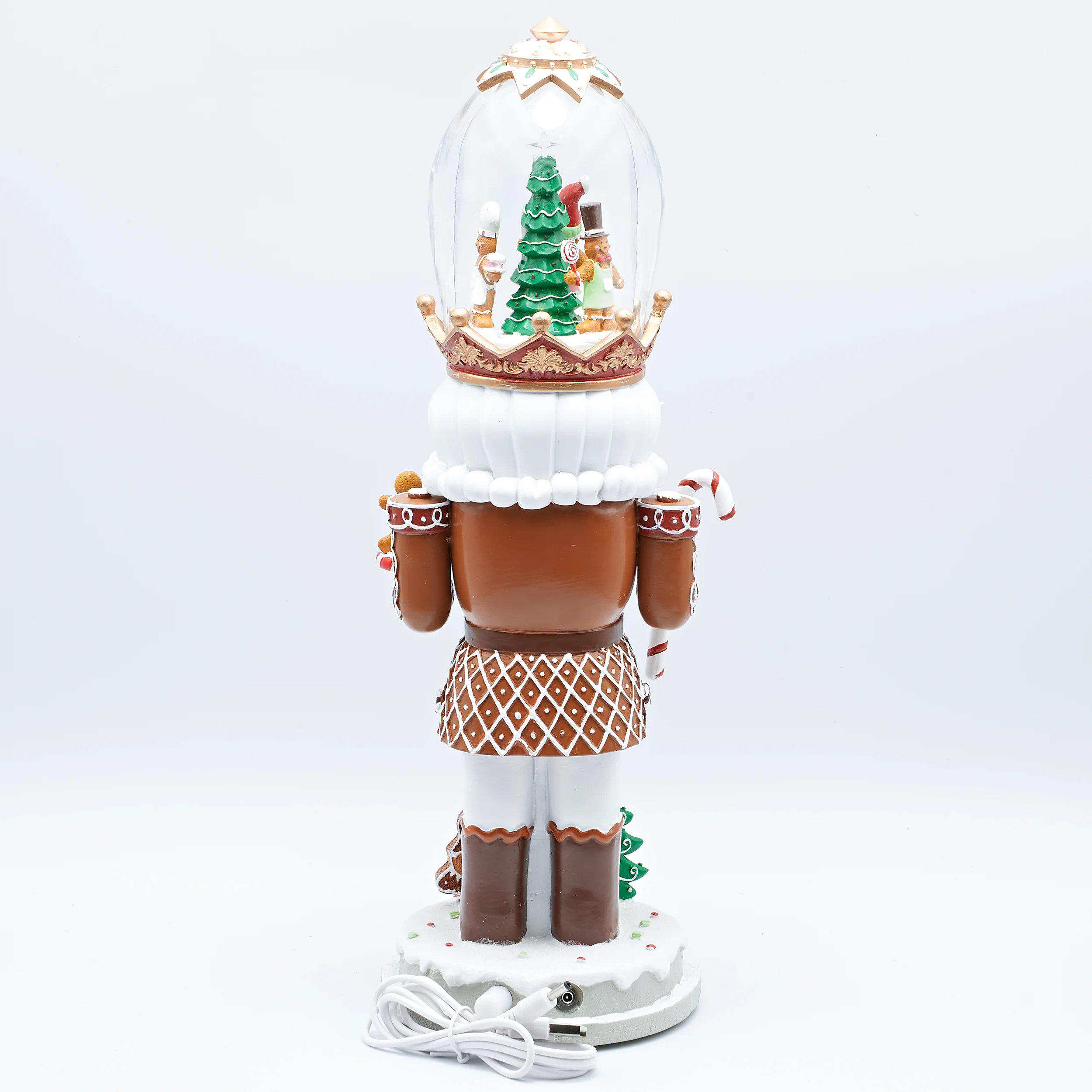 Amusements Gingerbread Nutcracker Lighted Musical with Rotating Scene Hat - Image 3