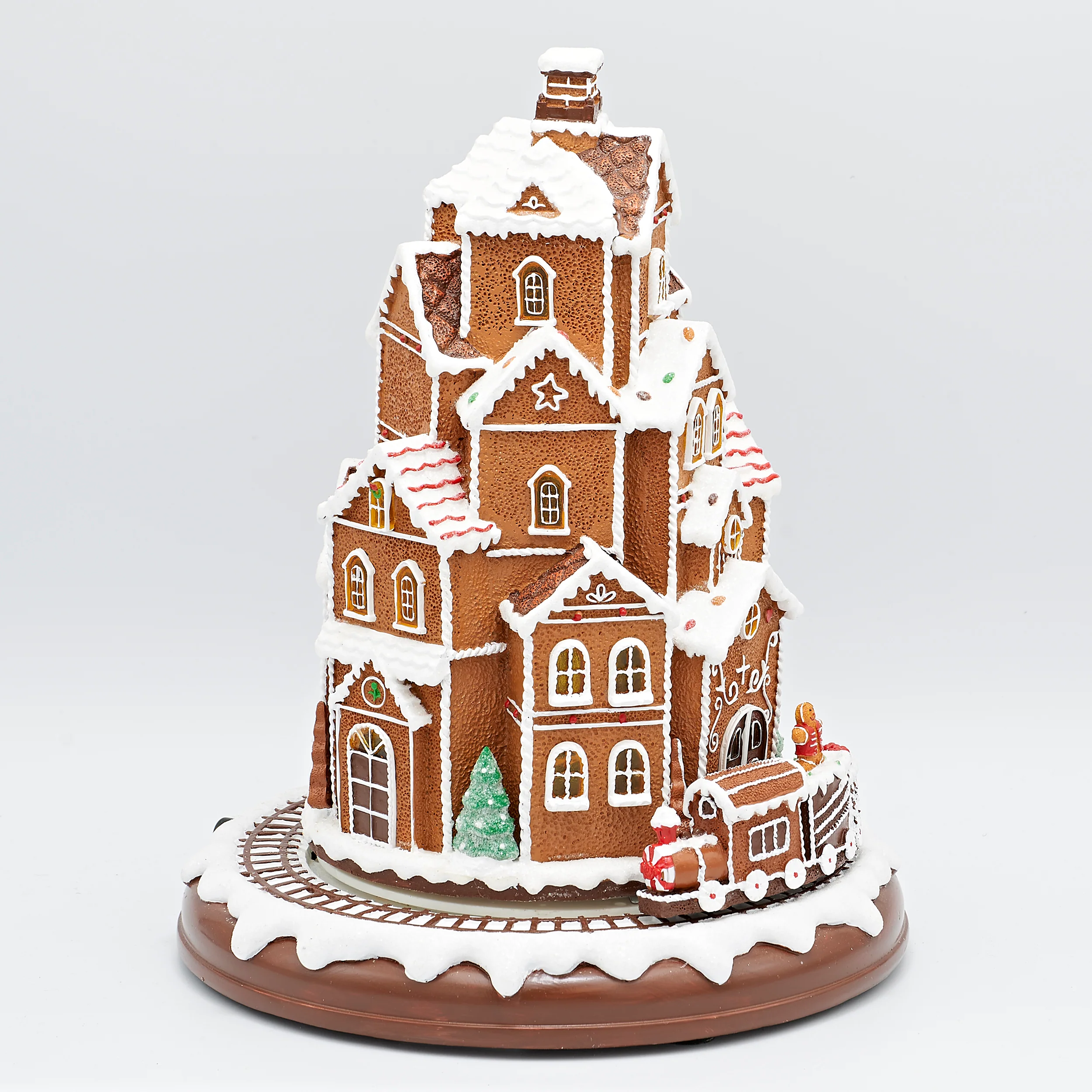Amusements Lighted Musical Gingerbread Tower with Rotating Train - Image 2
