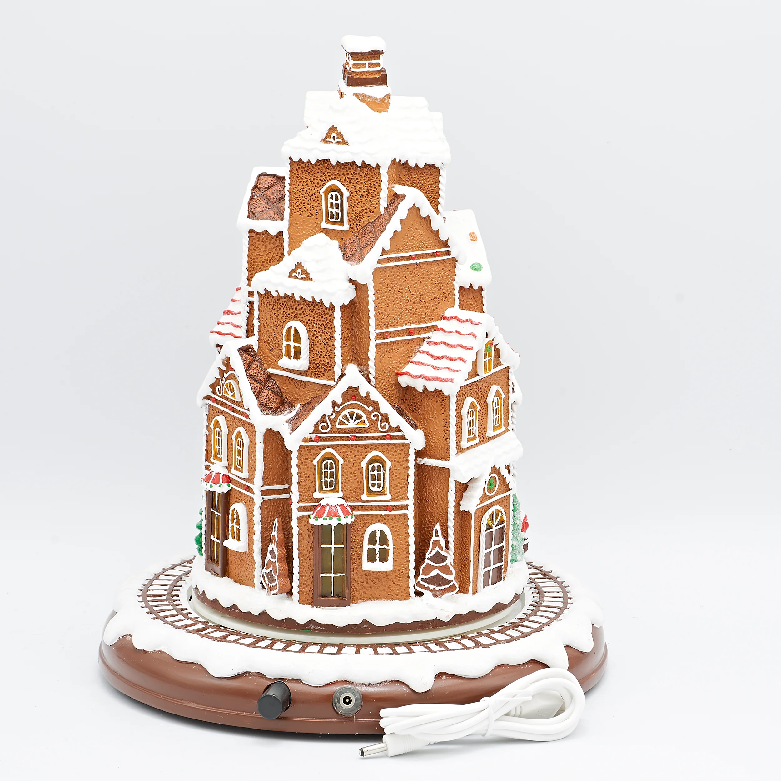 Amusements Lighted Musical Gingerbread Tower with Rotating Train - Image 3