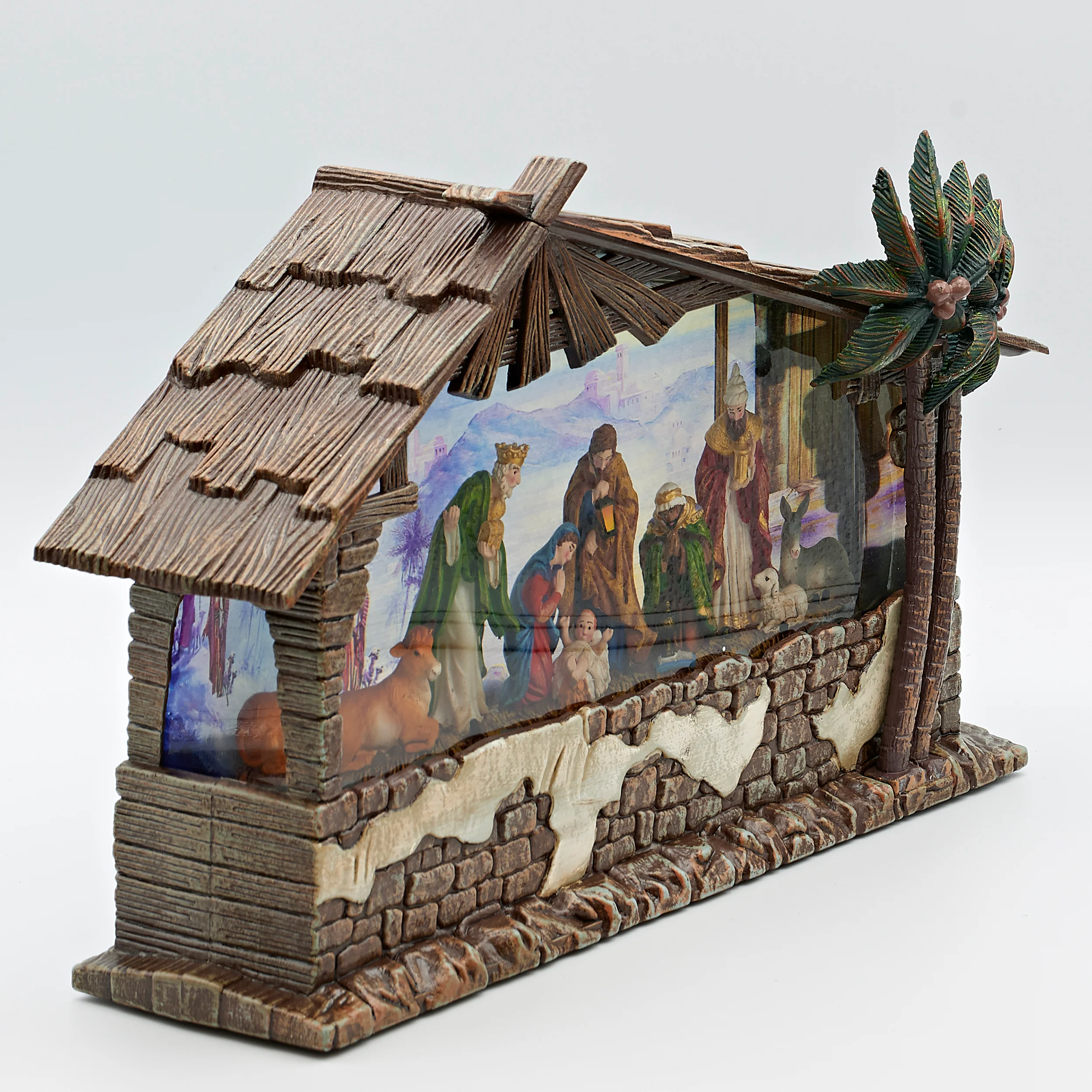 Confetti Lites Lighted Musical Swirl Nativity Stable - Image 3