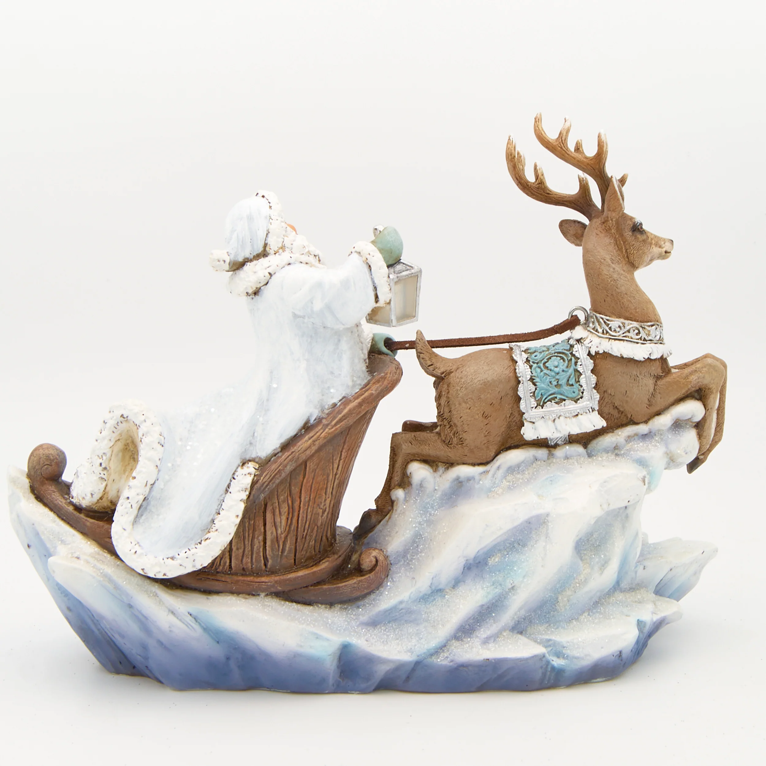 Joseph's Studio Lighted Santa Sleigh with Reindeer - Image 3