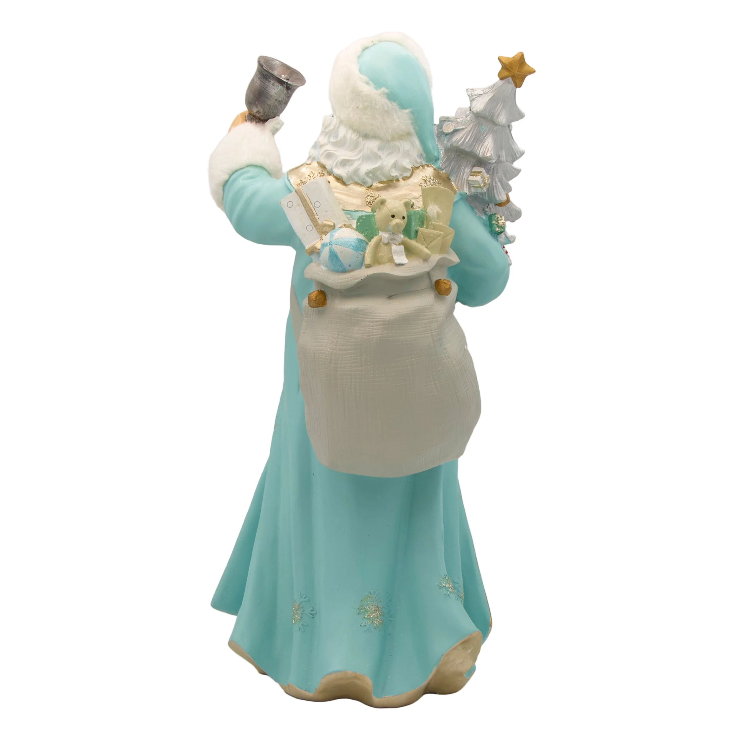 Lighted Santa with Christmas Tree & Bell - Image 2