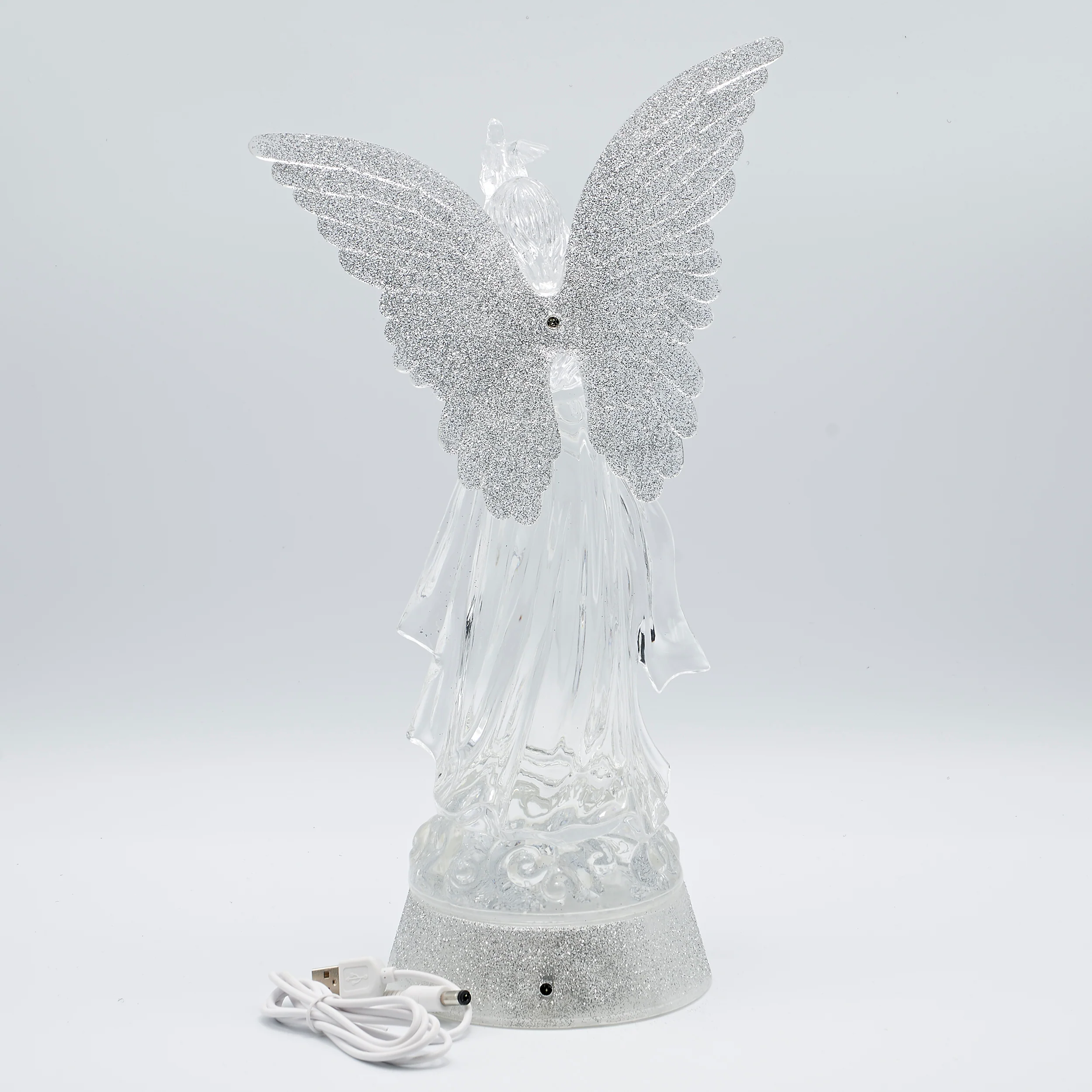 Confetti Lites Lighted Swirl Angel with Dove - Image 2