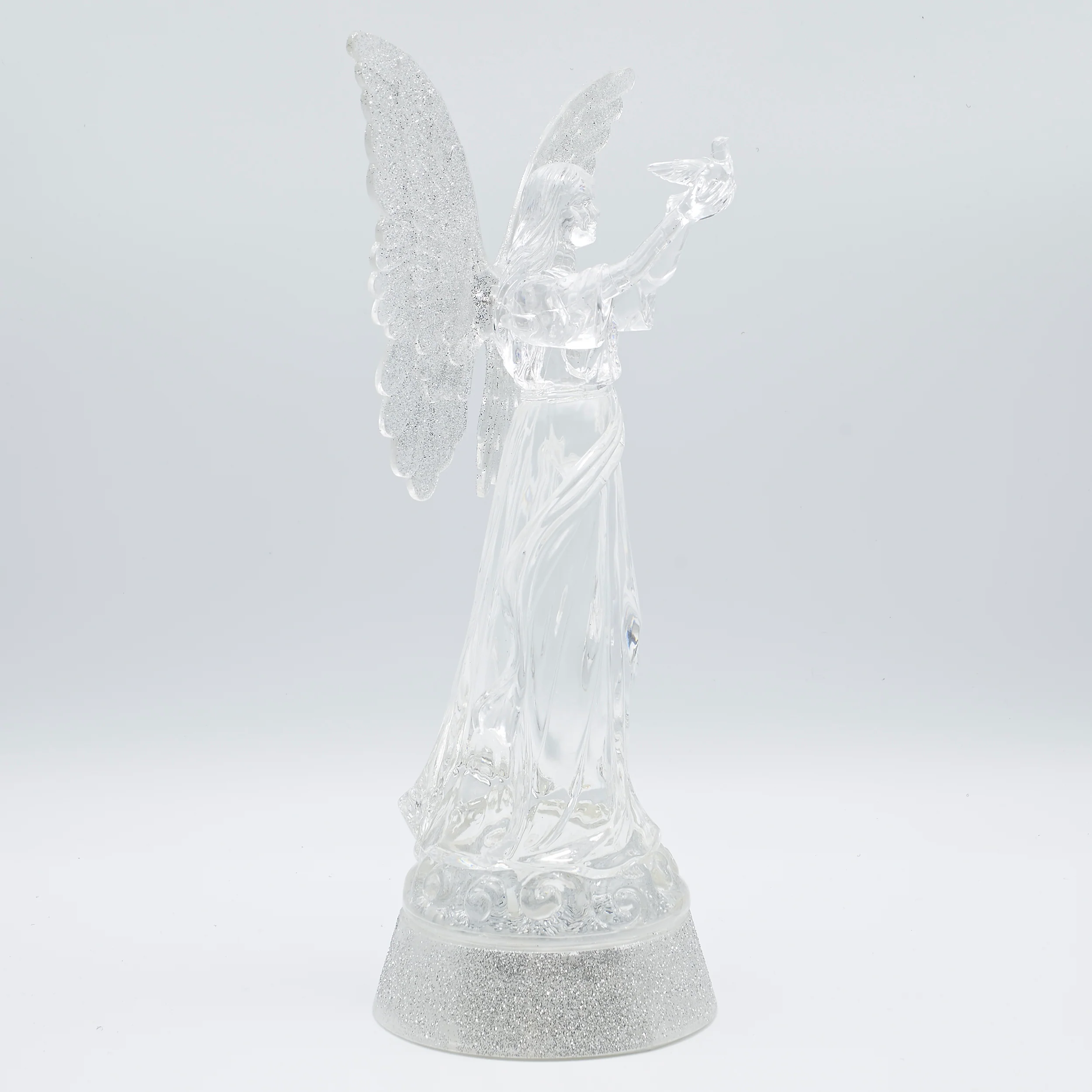 Confetti Lites Lighted Swirl Angel with Dove - Image 3
