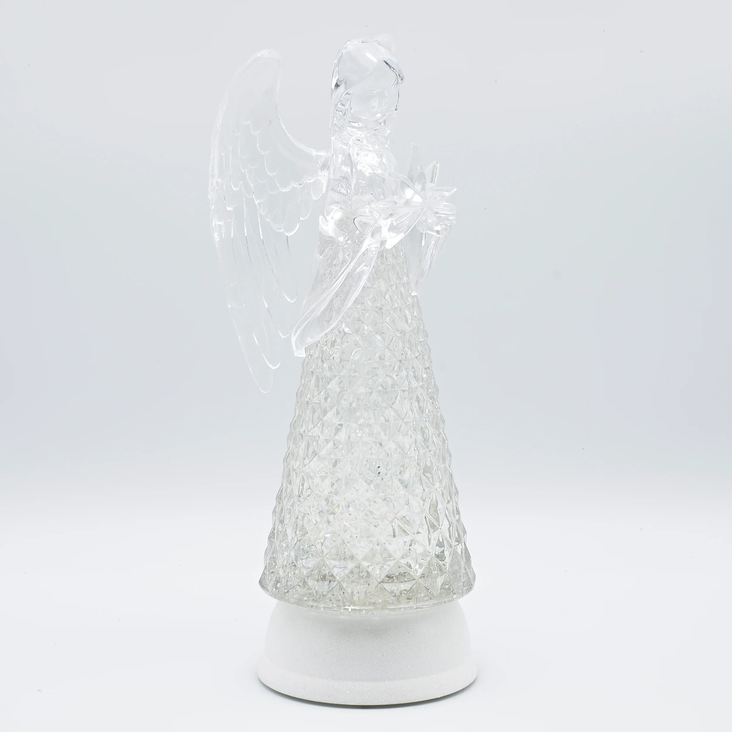 Confetti Lites Lighted Swirl Clear Angel - Image 3
