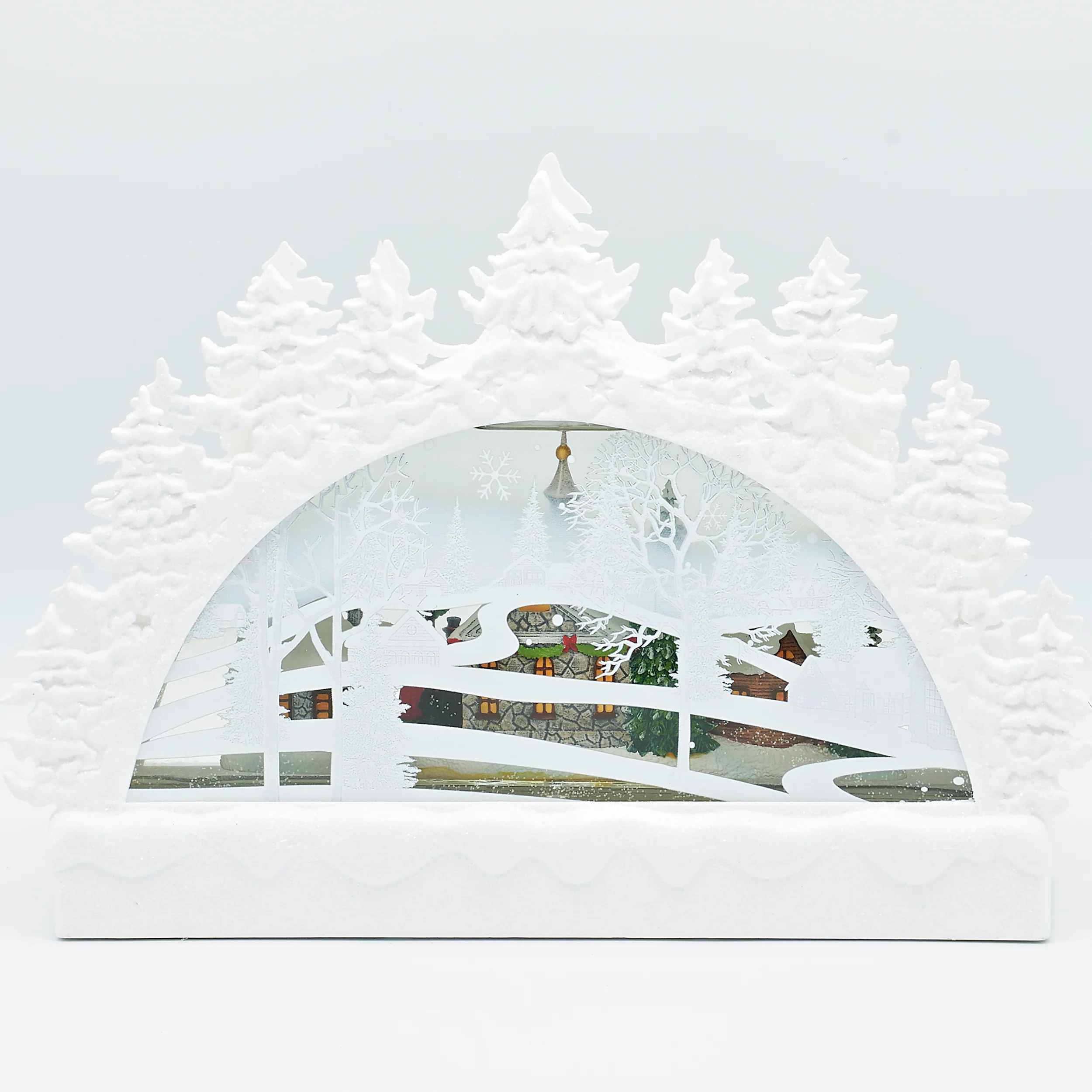 Confetti Lites Lighted Swirl Arch with Church Scene Under Trees - Image 3