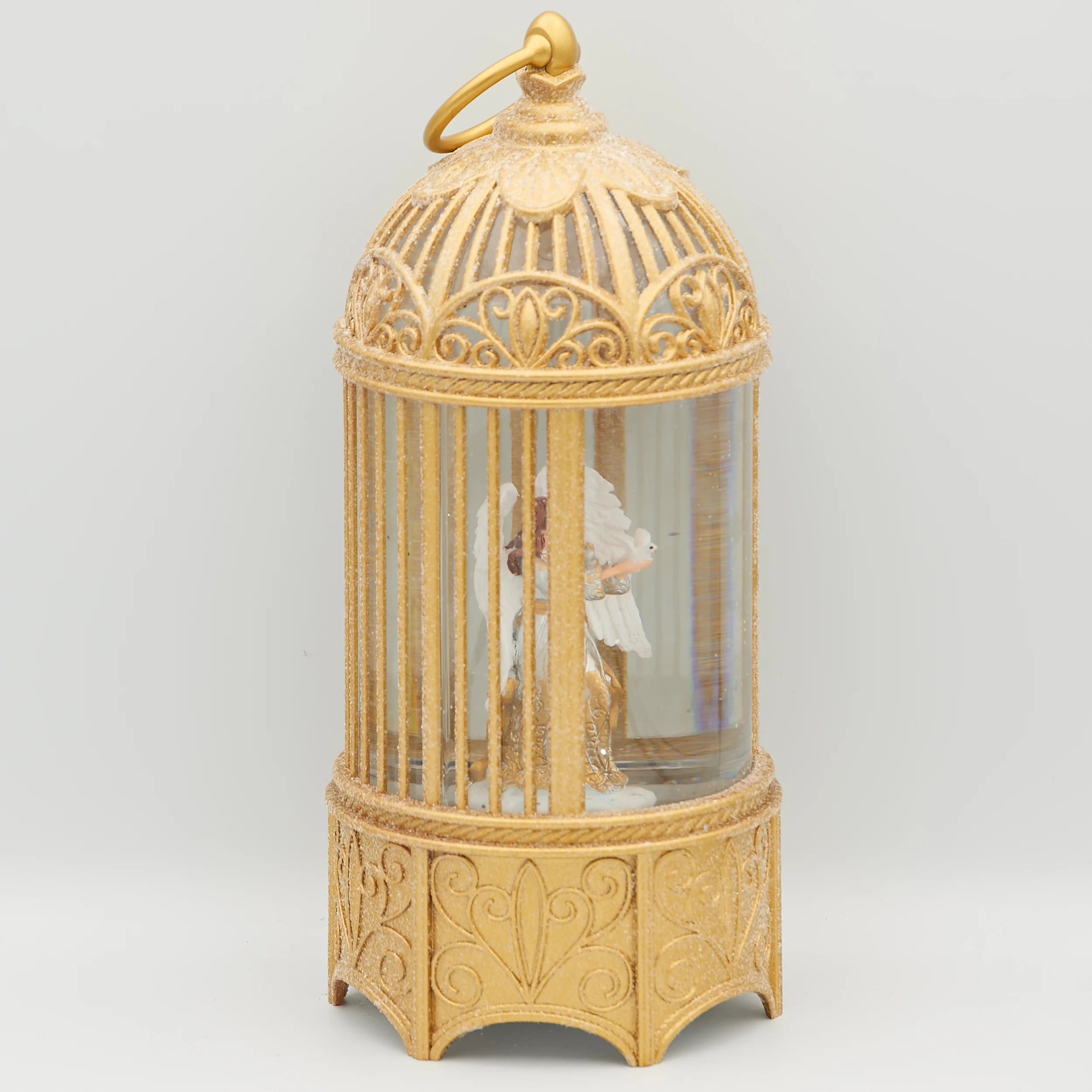 Confetti Lites Lighted Swirl Birdcage with Angel & Dove - Image 3