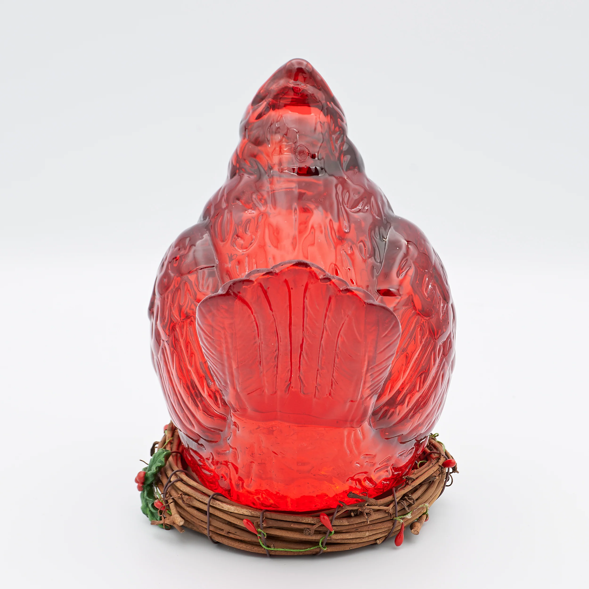Confetti Lites Lighted Swirl Cardinal in Nest - Image 3