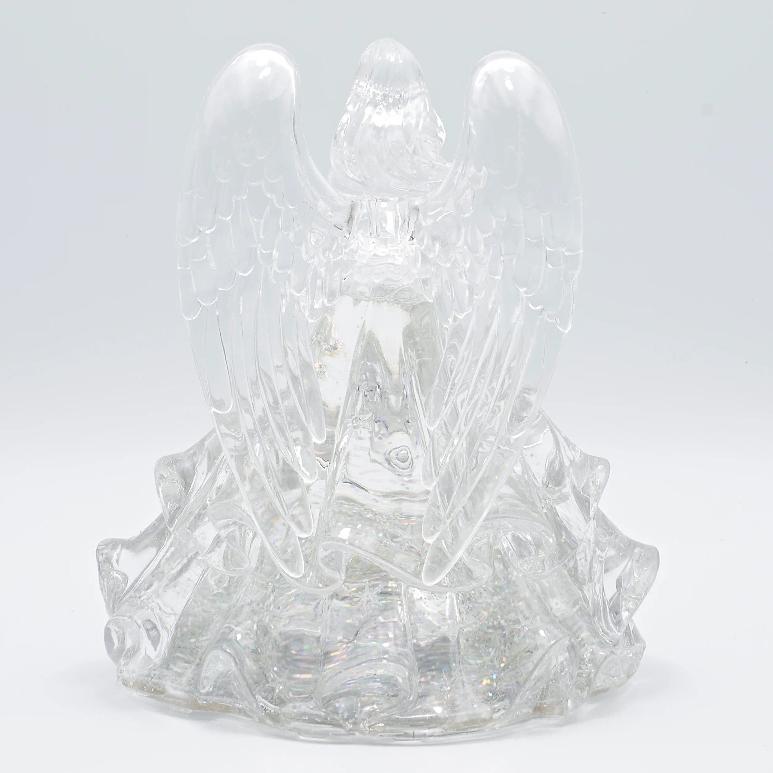 Confetti Lites Lighted Swirl Clear Angel with Full Skirt - Image 2