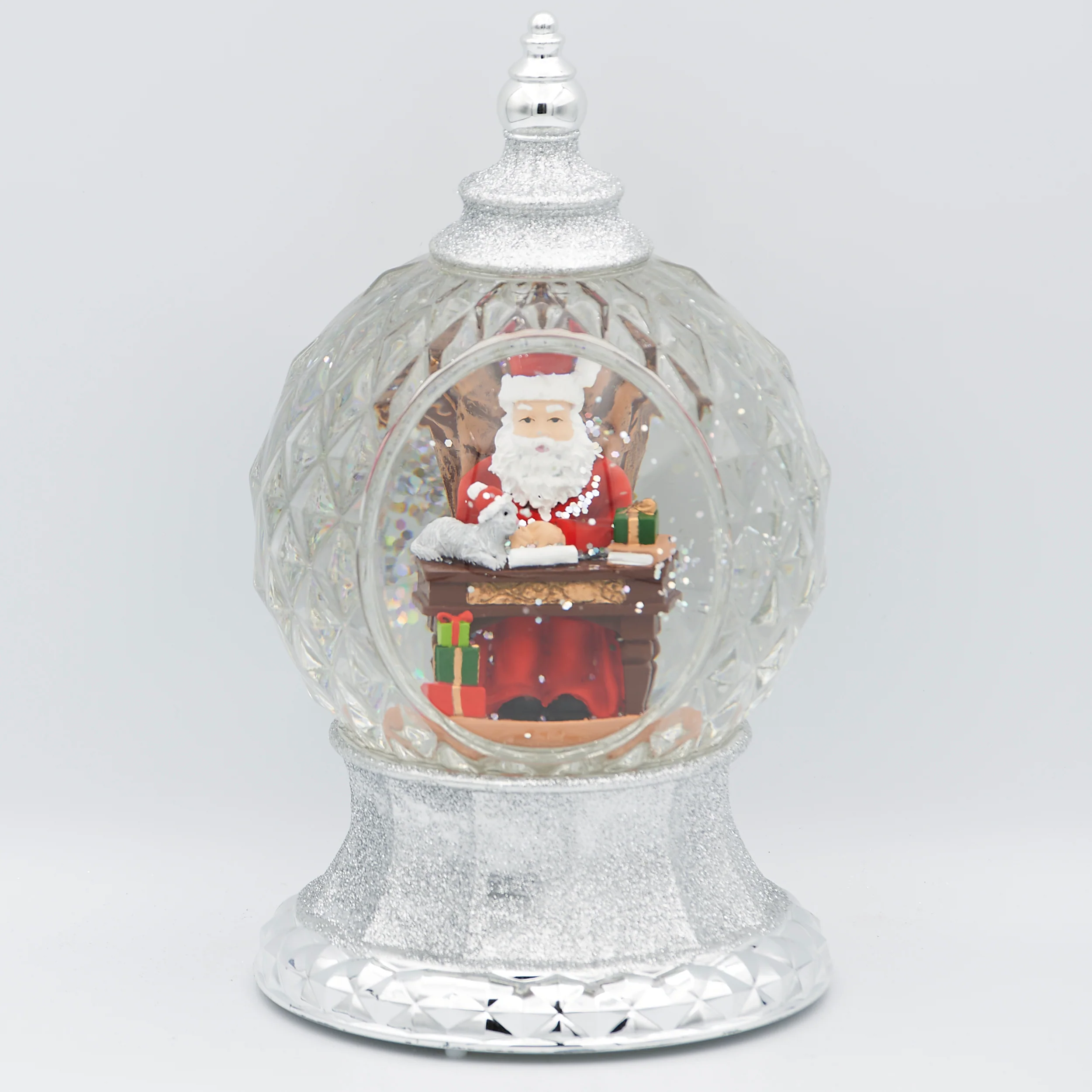 Confetti Lites Lighted Swirl Faceted Dome with Santa's List - Image 2